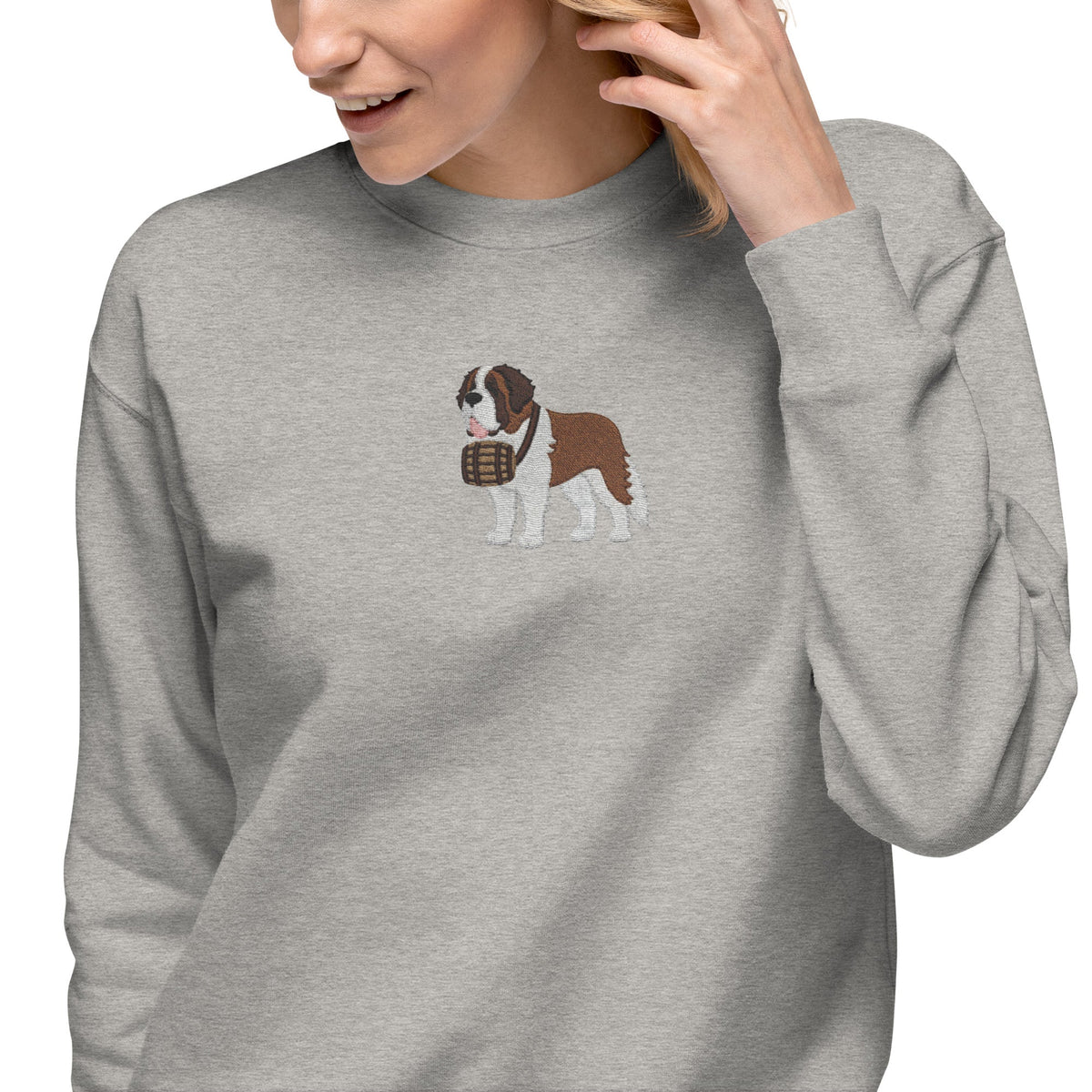 Embroidered Saint Bernard Sweatshirt - Lucy + Norman