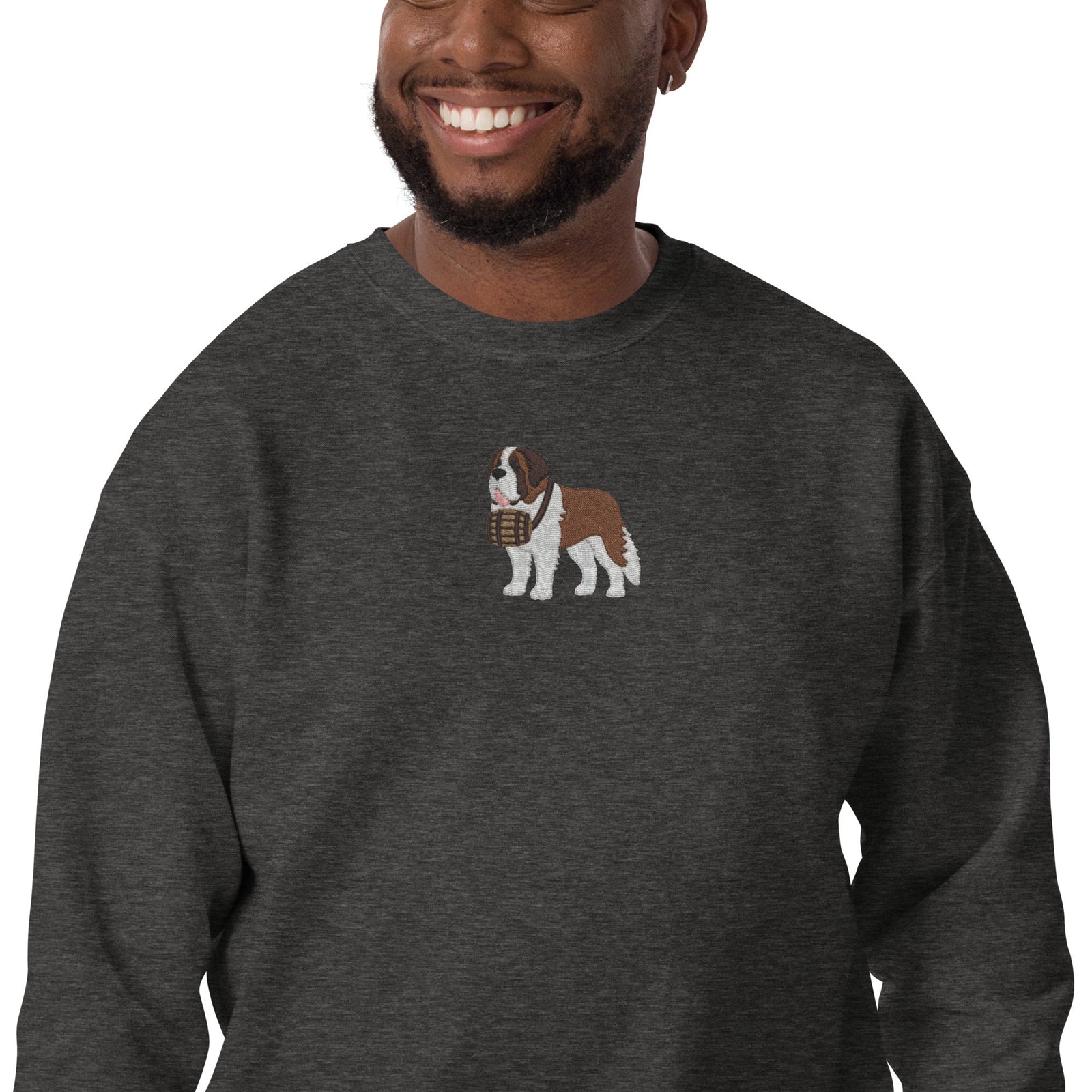 Embroidered Saint Bernard Sweatshirt - Lucy + Norman