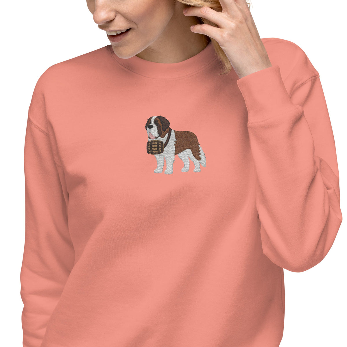Embroidered Saint Bernard Sweatshirt - Lucy + Norman