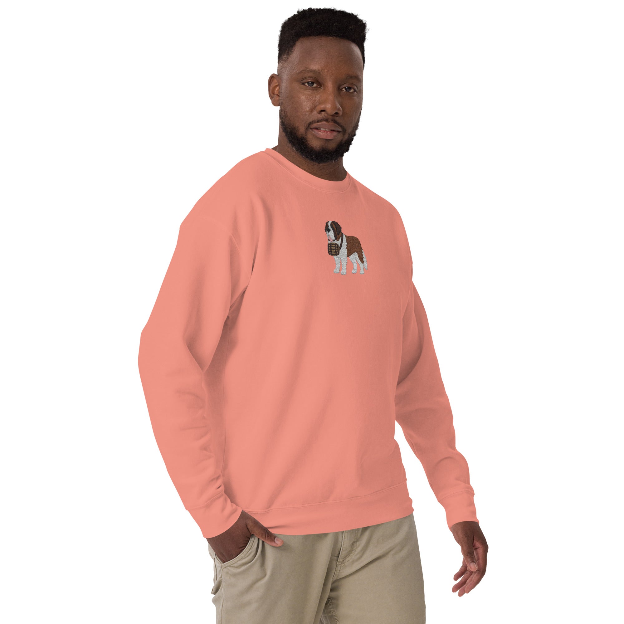 Embroidered Saint Bernard Sweatshirt - Lucy + Norman