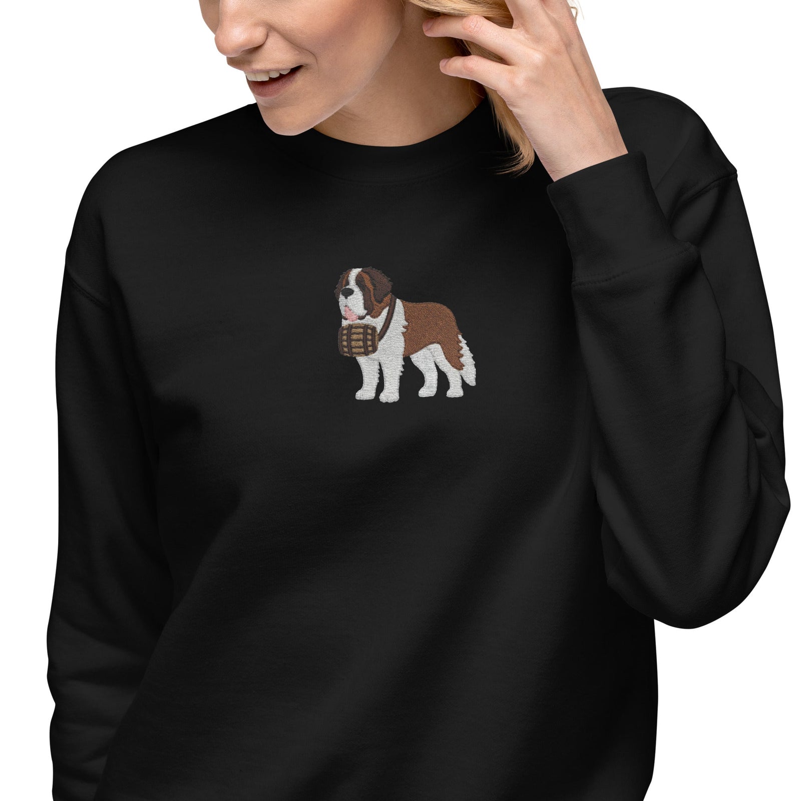 Embroidered Saint Bernard Sweatshirt - Lucy + Norman