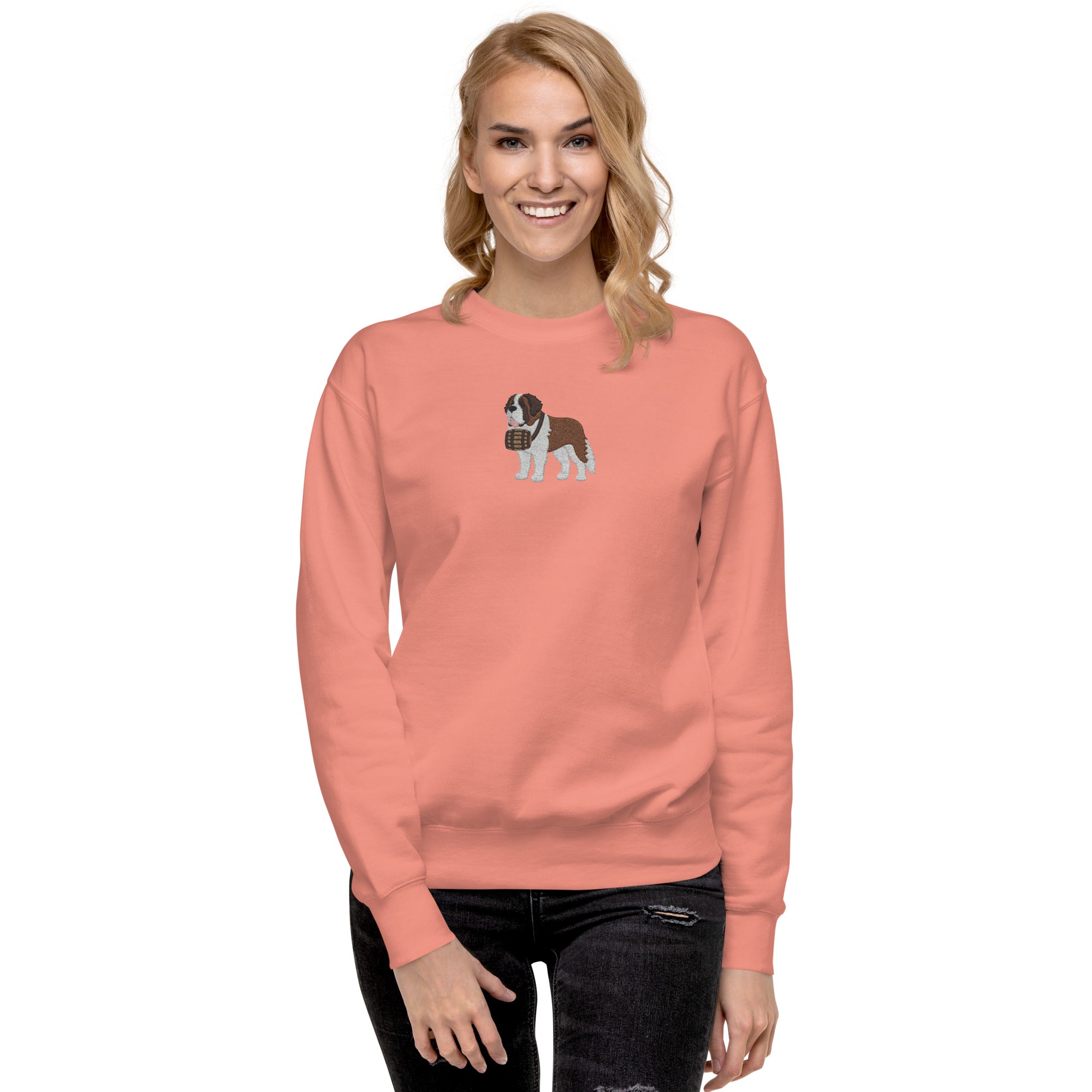 Embroidered Saint Bernard Sweatshirt - Lucy + Norman