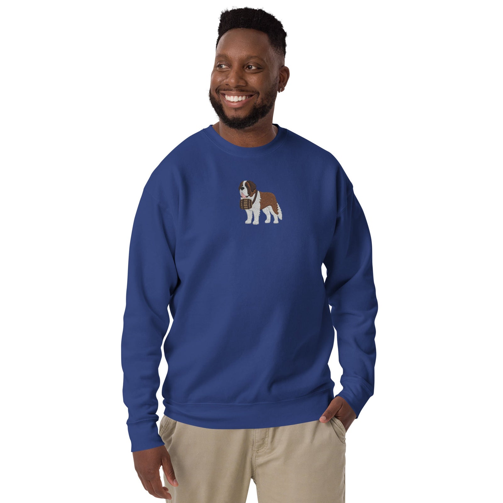 Embroidered Saint Bernard Sweatshirt - Lucy + Norman