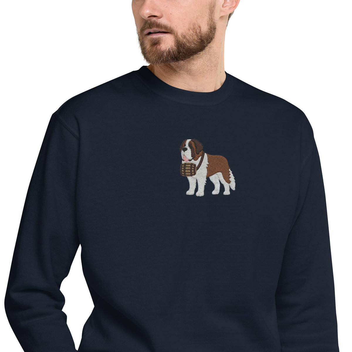 Embroidered Saint Bernard Sweatshirt - Lucy + Norman