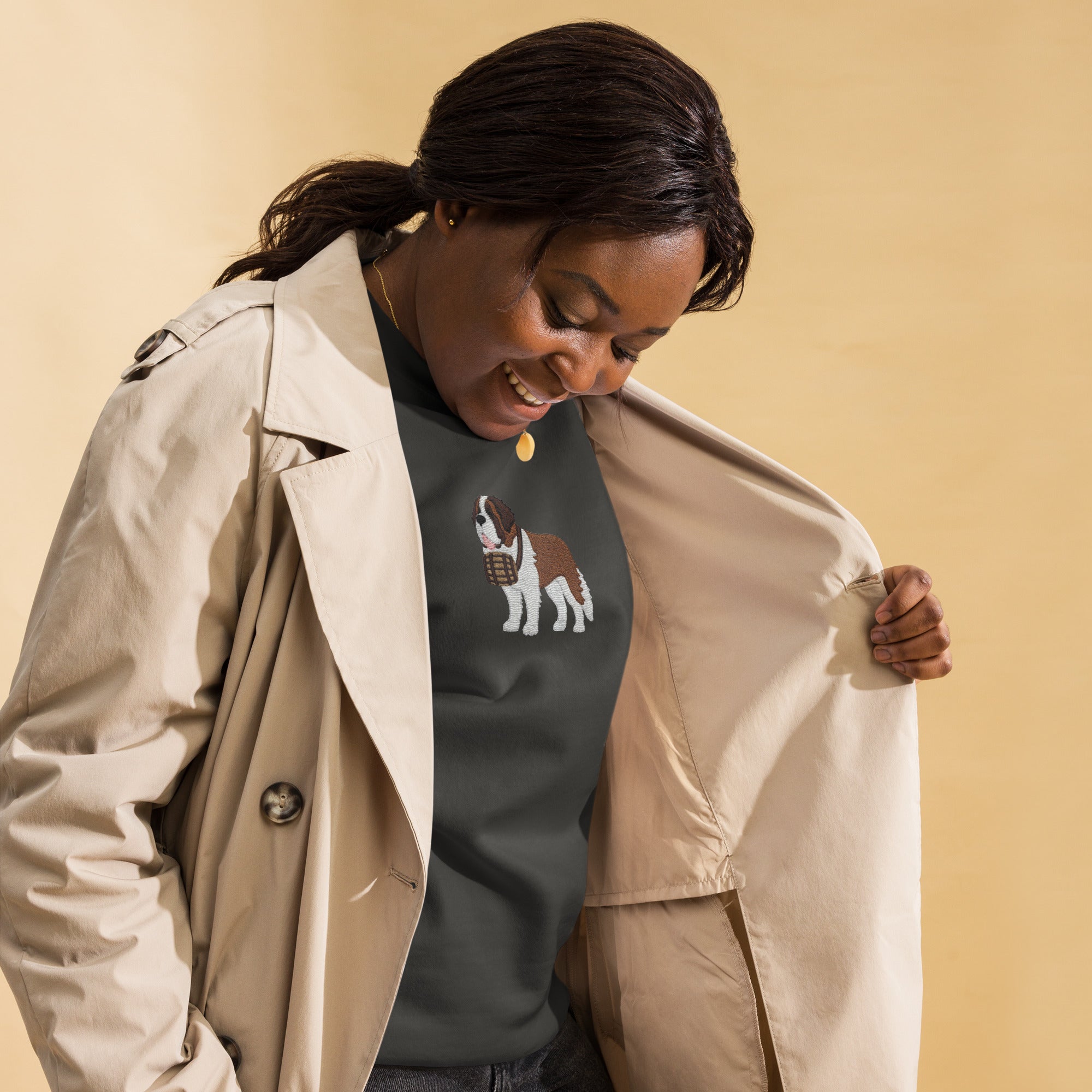 Embroidered Saint Bernard Sweatshirt - Lucy + Norman