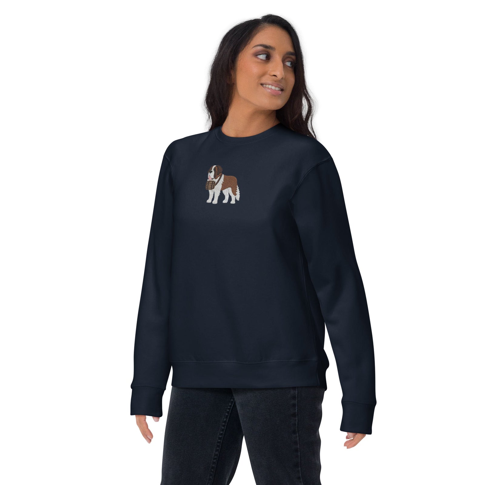 Embroidered Saint Bernard Sweatshirt - Lucy + Norman