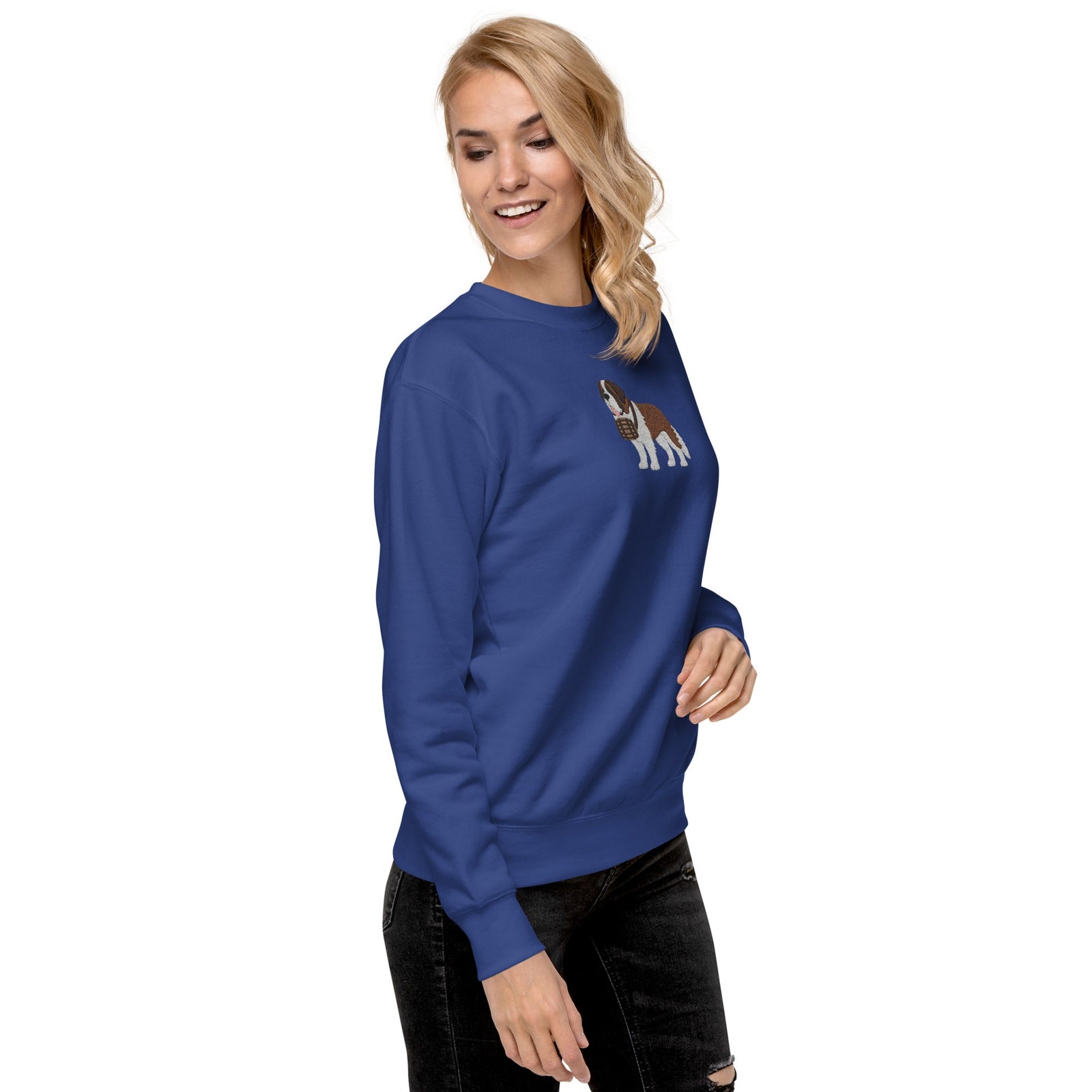 Embroidered Saint Bernard Sweatshirt - Lucy + Norman