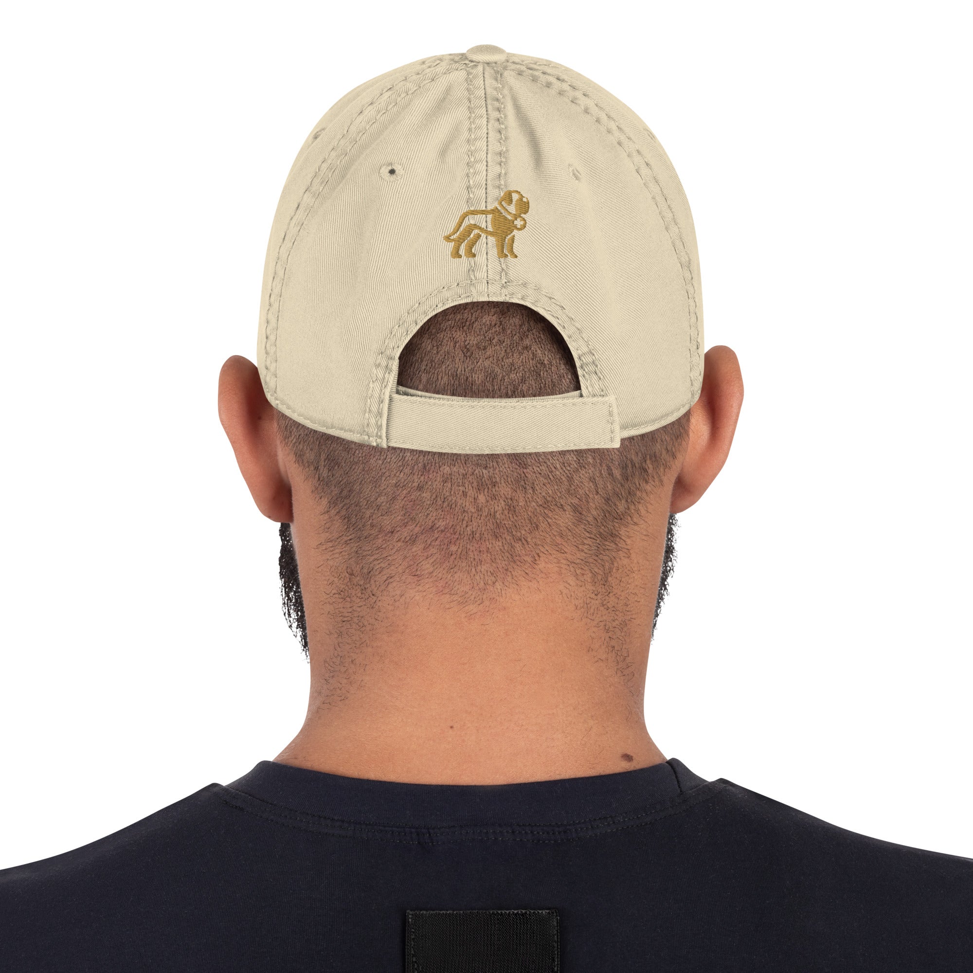 Choose Your Phrase Saint Bernard Embroidered Distressed Hat