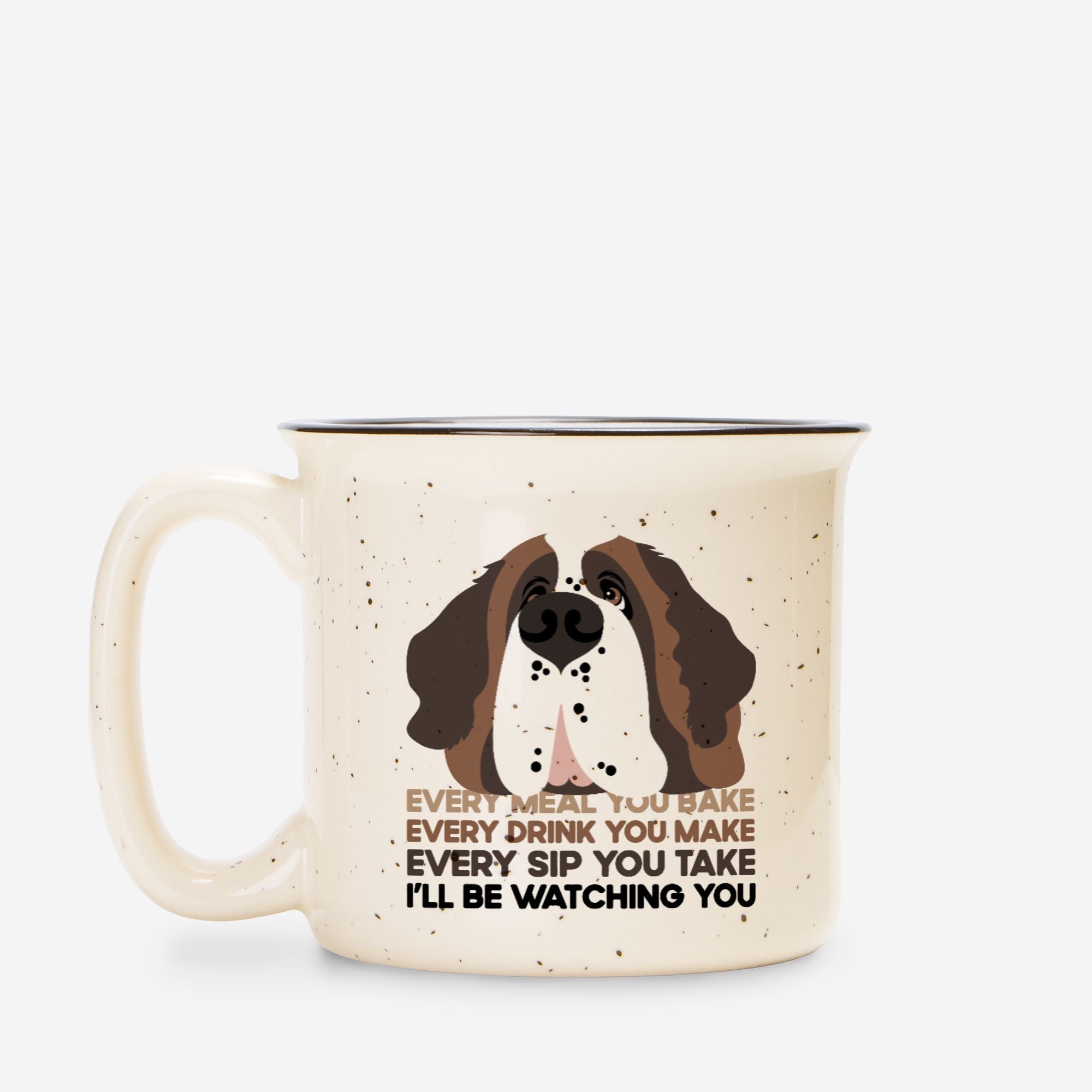 Every Snack You Make Ceramic Camp Mug Speckled Cream - Lucy + Norman