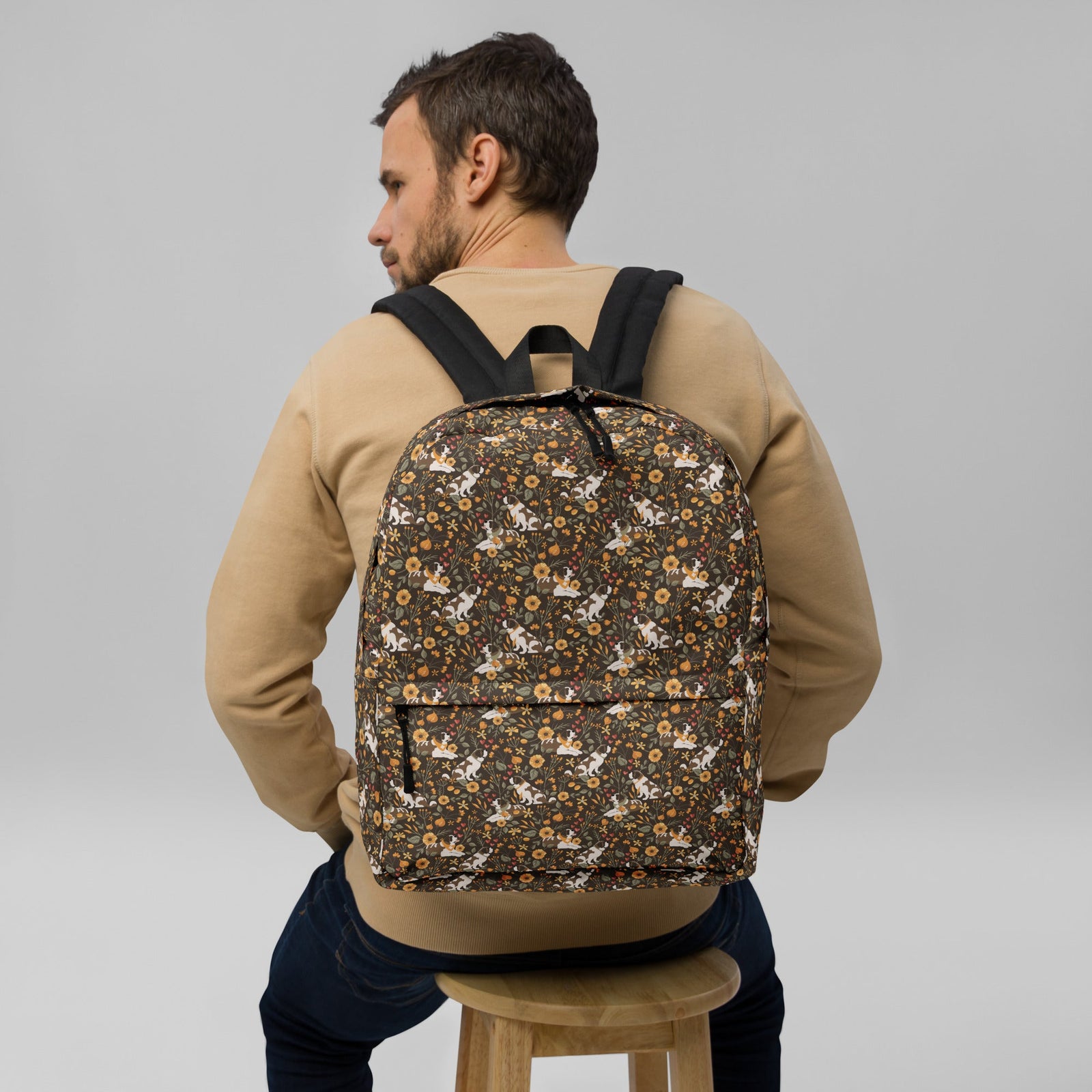 Fall Meadow Saint Bernard Backpack - Lucy + Norman
