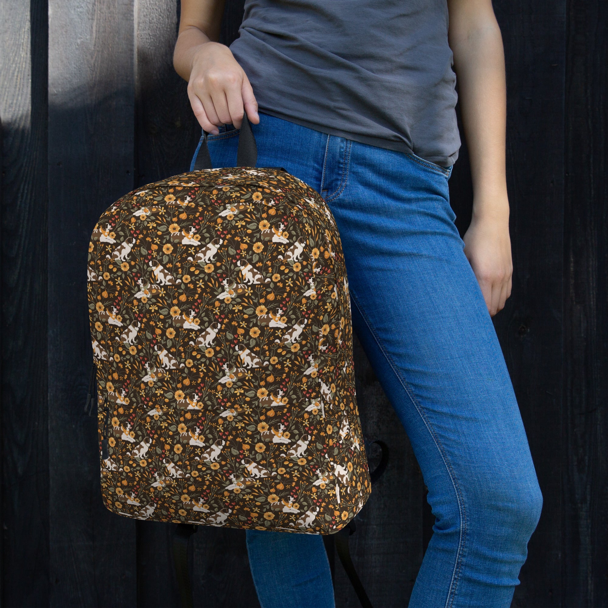 Fall Meadow Saint Bernard Backpack - Lucy + Norman
