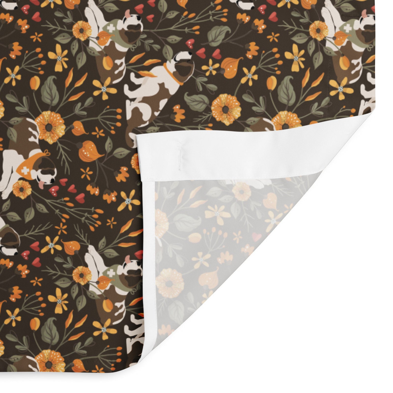 Fall Meadow Saint Bernard Shower Curtain - Lucy + Norman