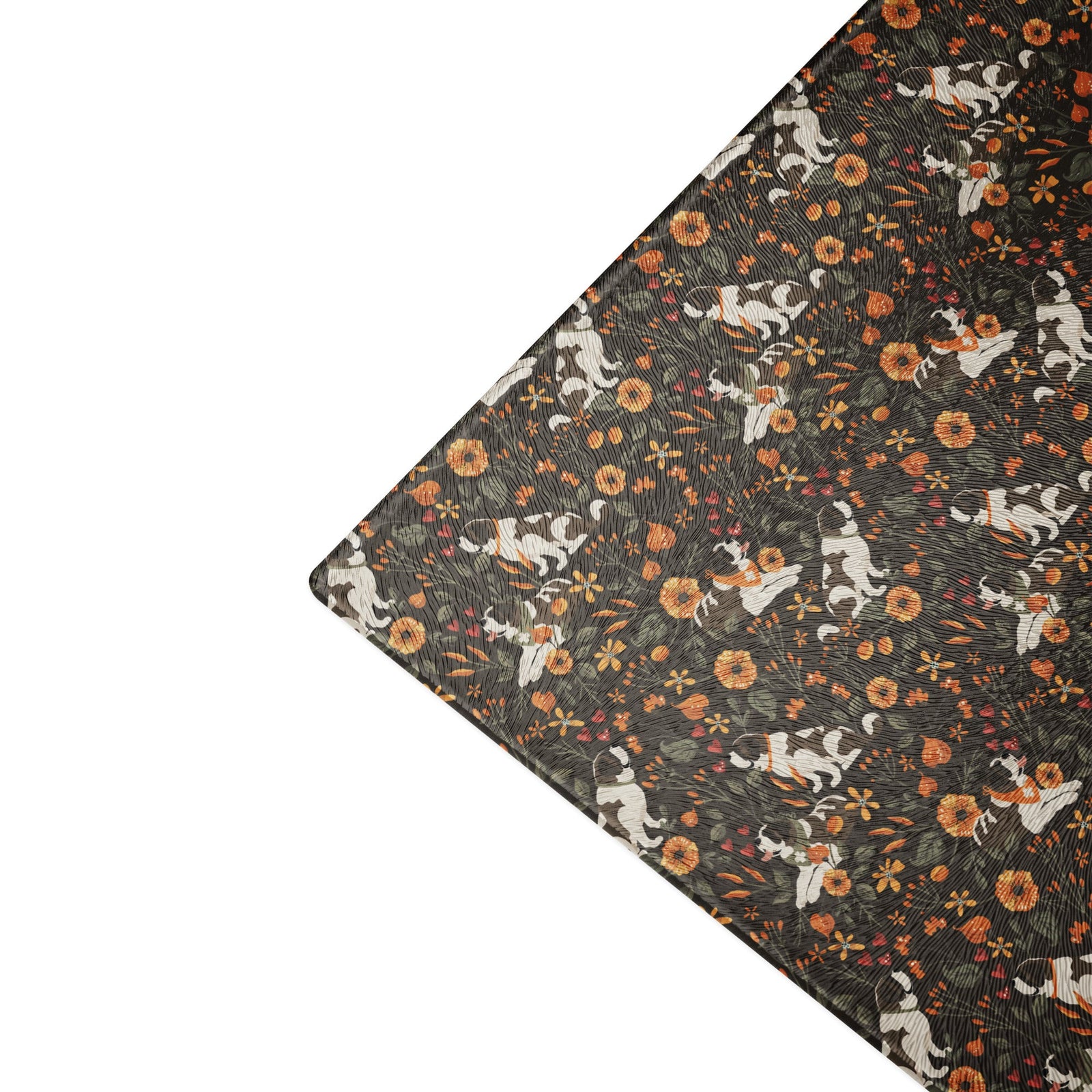 Fall Meadow St Bernard Glass Cutting Board - Lucy + Norman