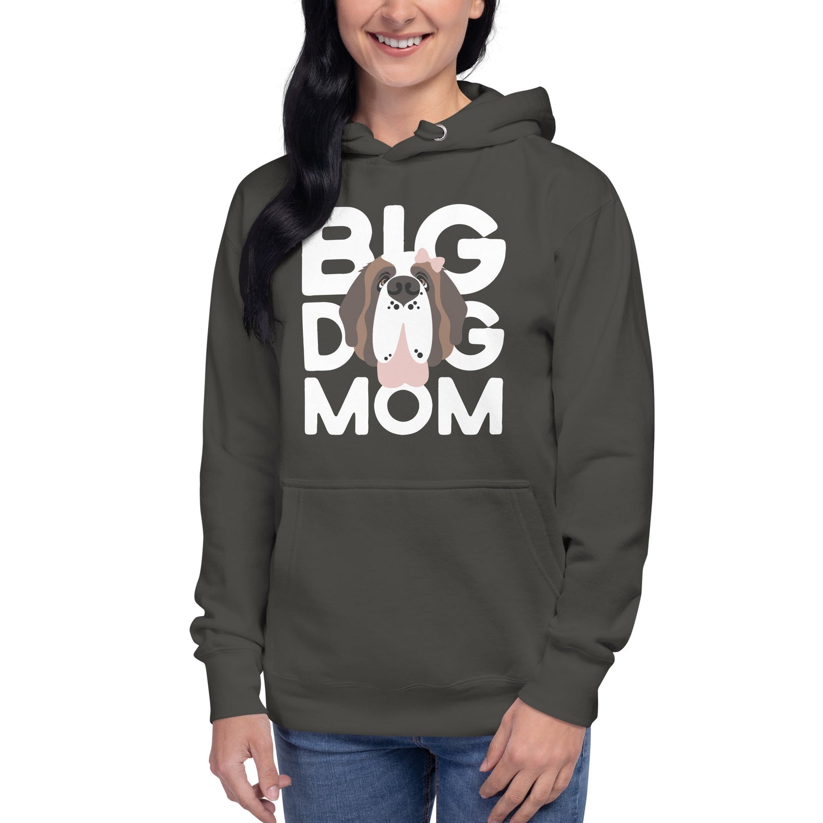 Female Big Dog Mom Saint Bernard Hoodie - Lucy + Norman