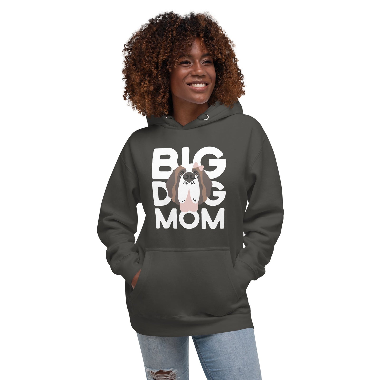 Female Big Dog Mom Saint Bernard Hoodie - Lucy + Norman