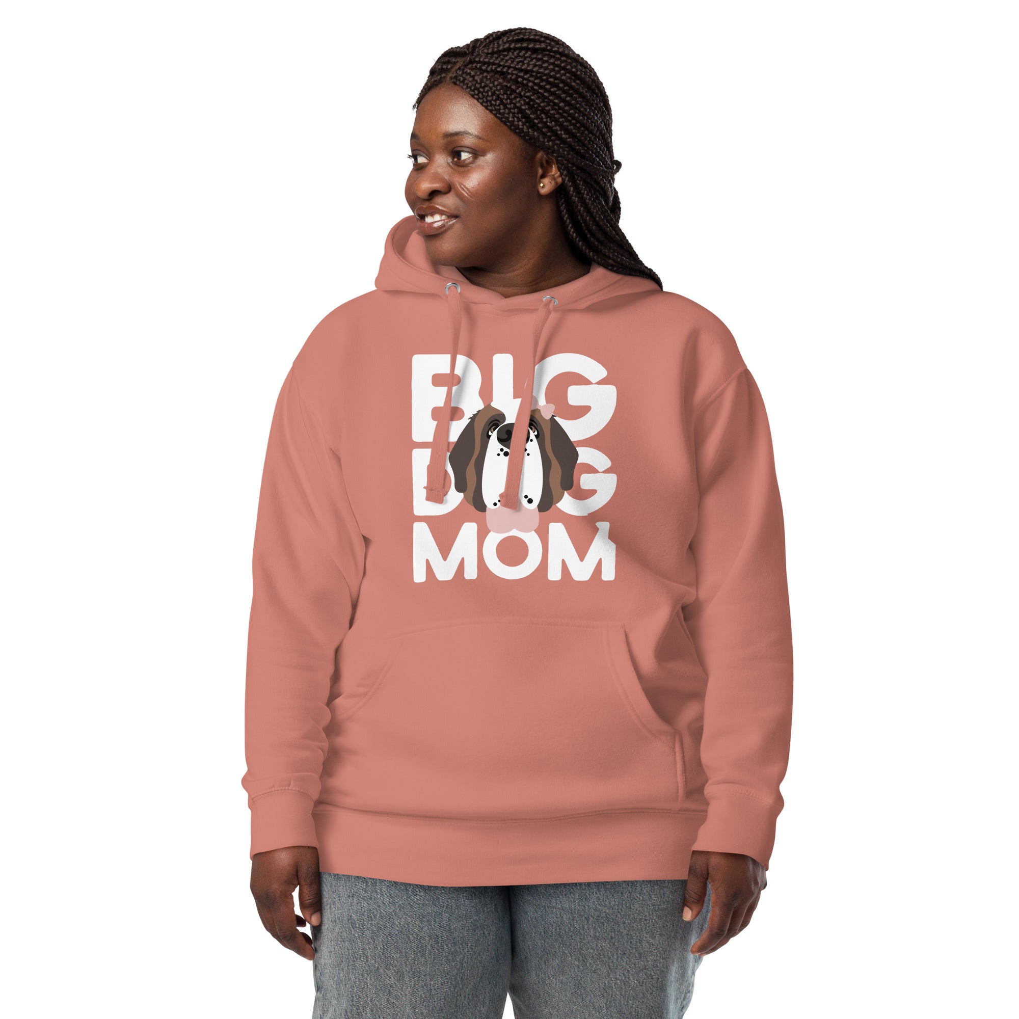 Female Big Dog Mom Saint Bernard Hoodie - Lucy + Norman