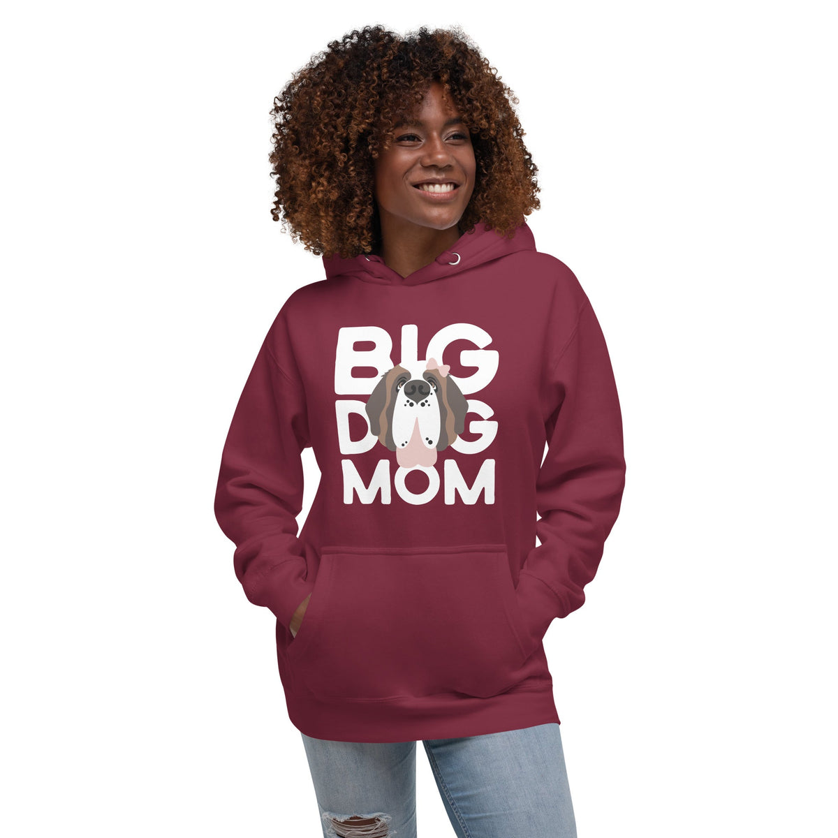 Female Big Dog Mom Saint Bernard Hoodie - Lucy + Norman