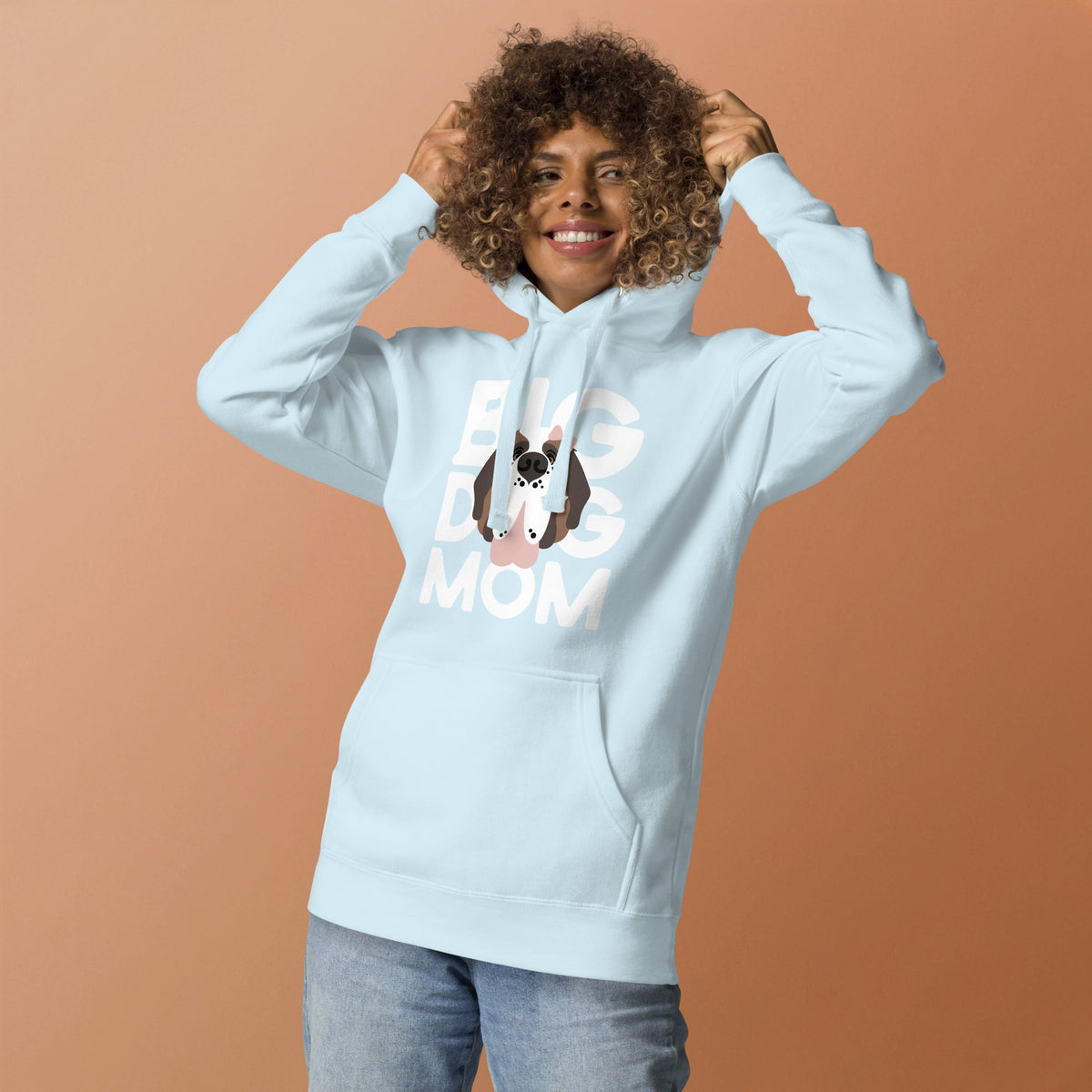 Female Big Dog Mom Saint Bernard Hoodie - Lucy + Norman