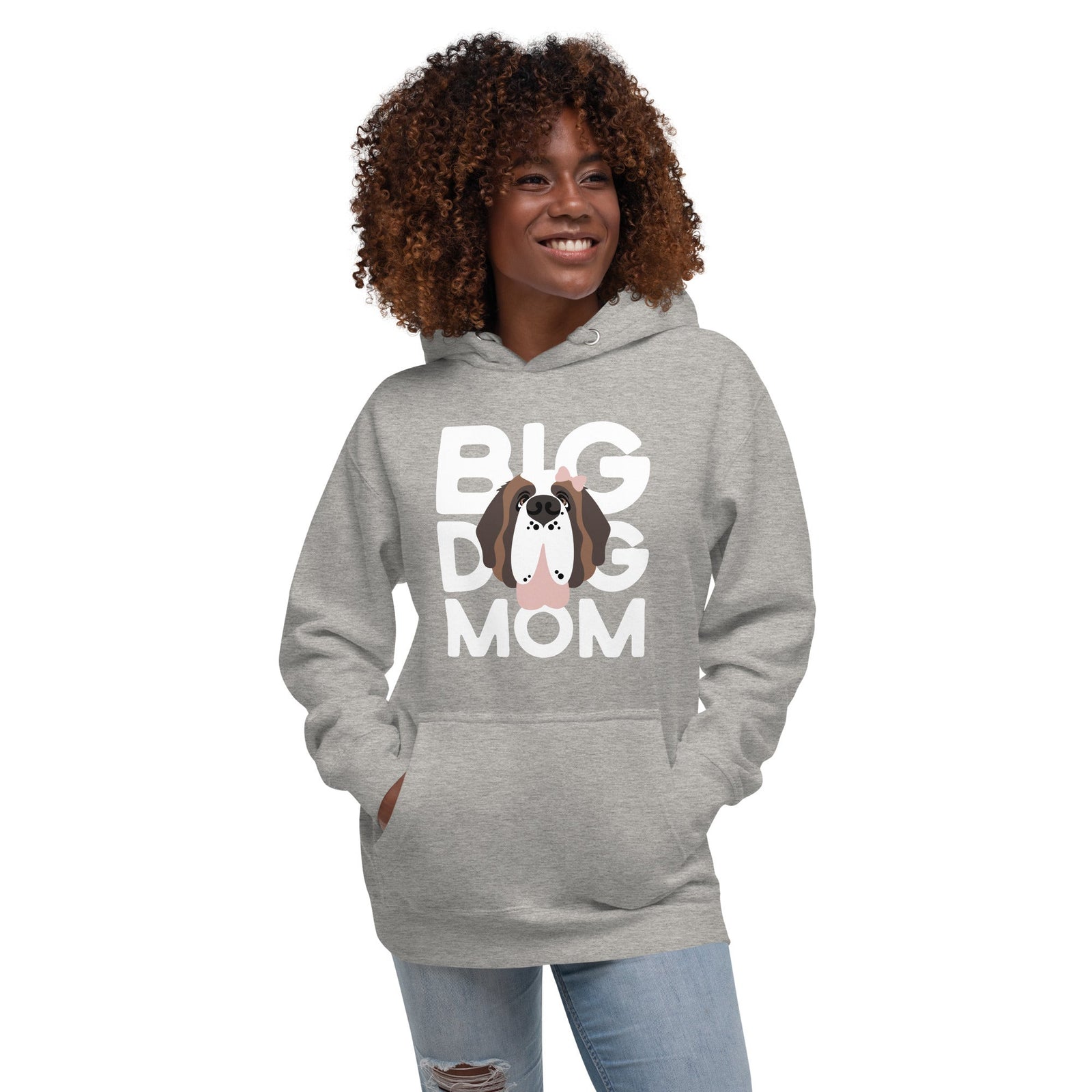 Female Big Dog Mom Saint Bernard Hoodie - Lucy + Norman