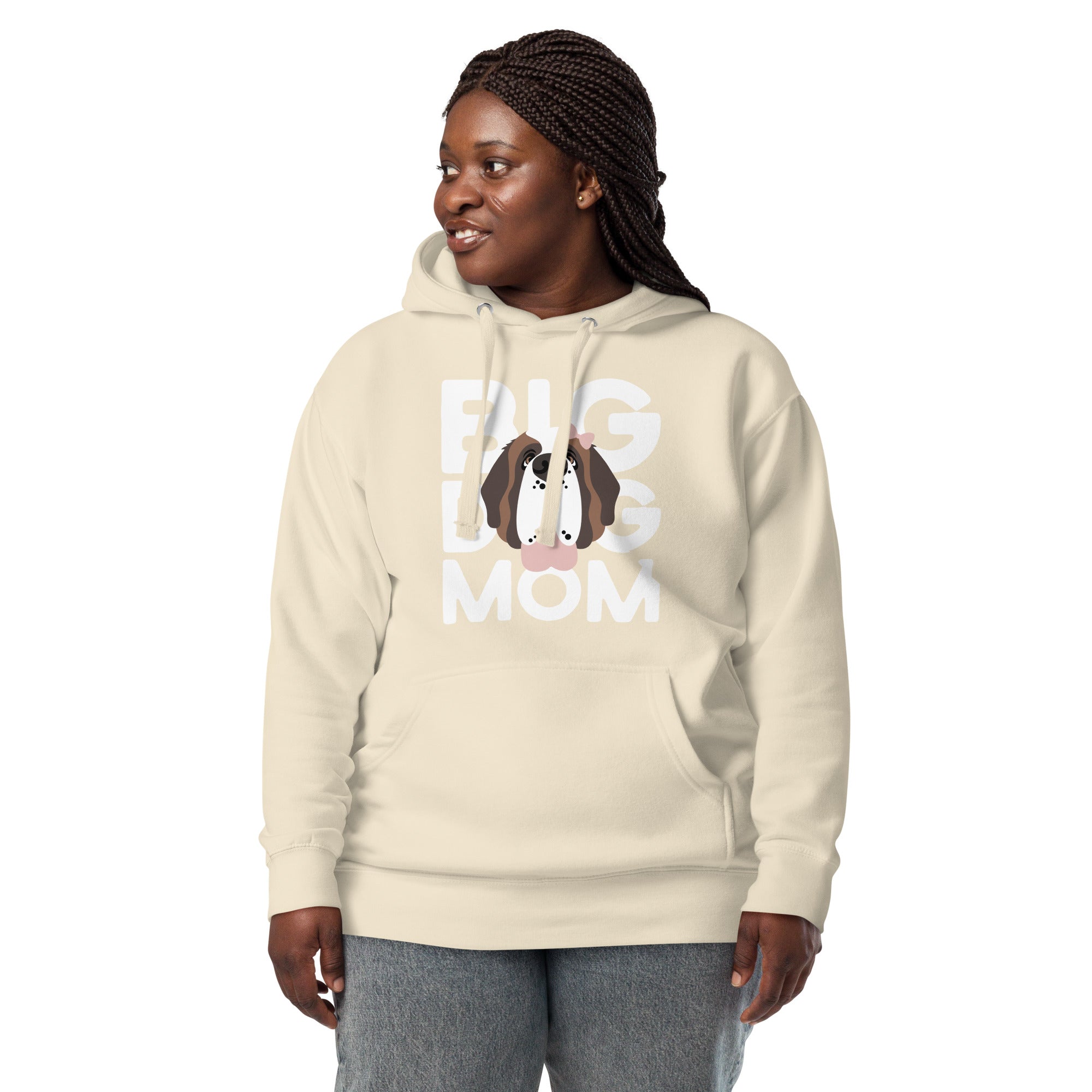 Female Big Dog Mom Saint Bernard Hoodie - Lucy + Norman