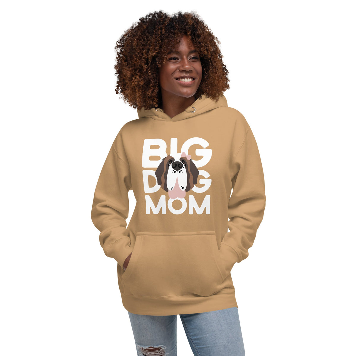 Female Big Dog Mom Saint Bernard Hoodie - Lucy + Norman