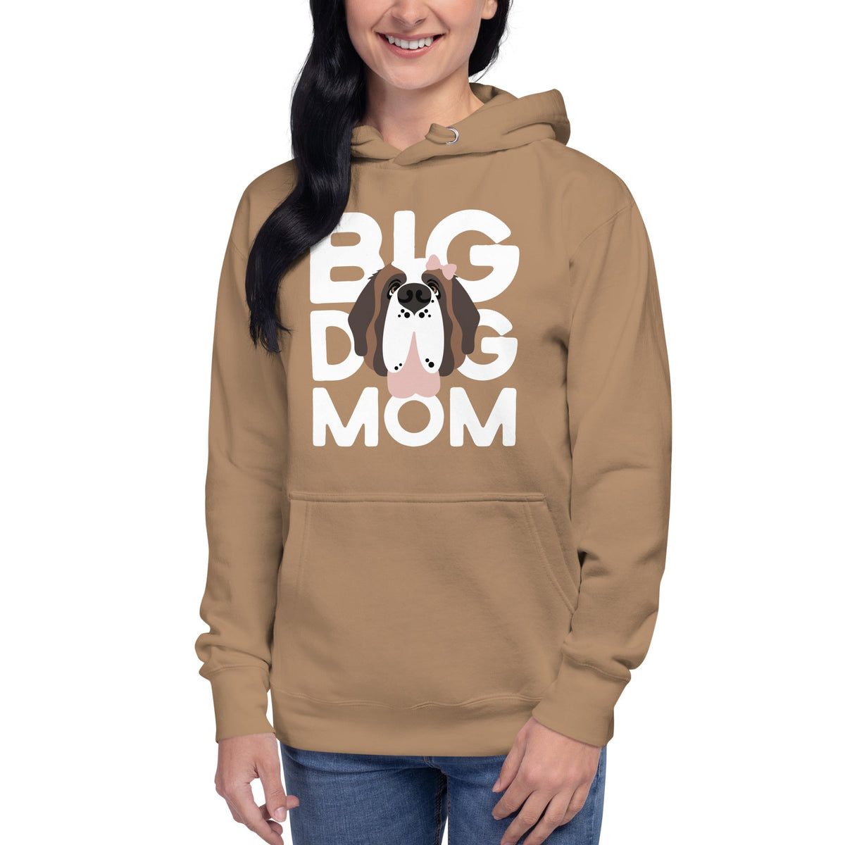 Female Big Dog Mom Saint Bernard Hoodie - Lucy + Norman