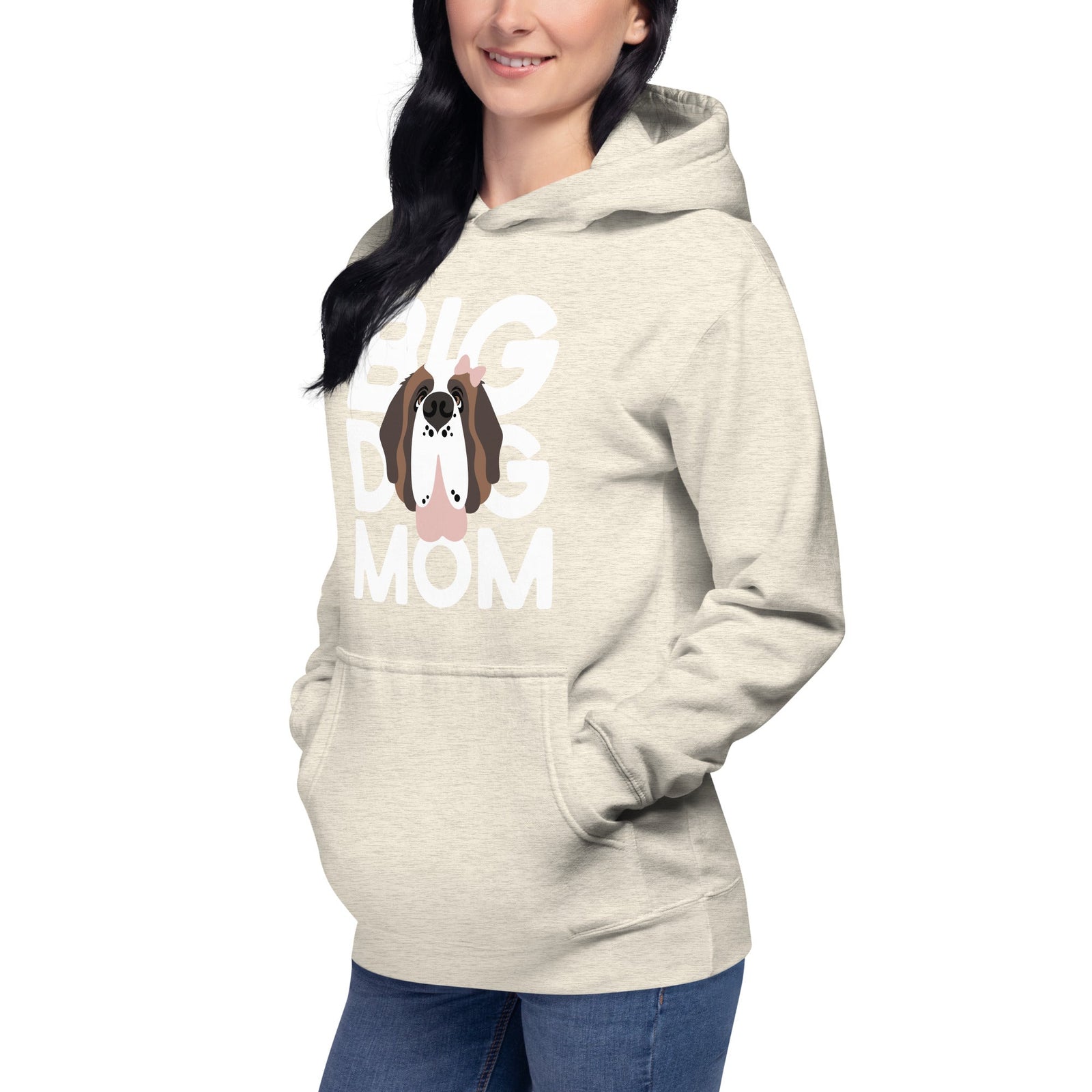Female Big Dog Mom Saint Bernard Hoodie - Lucy + Norman