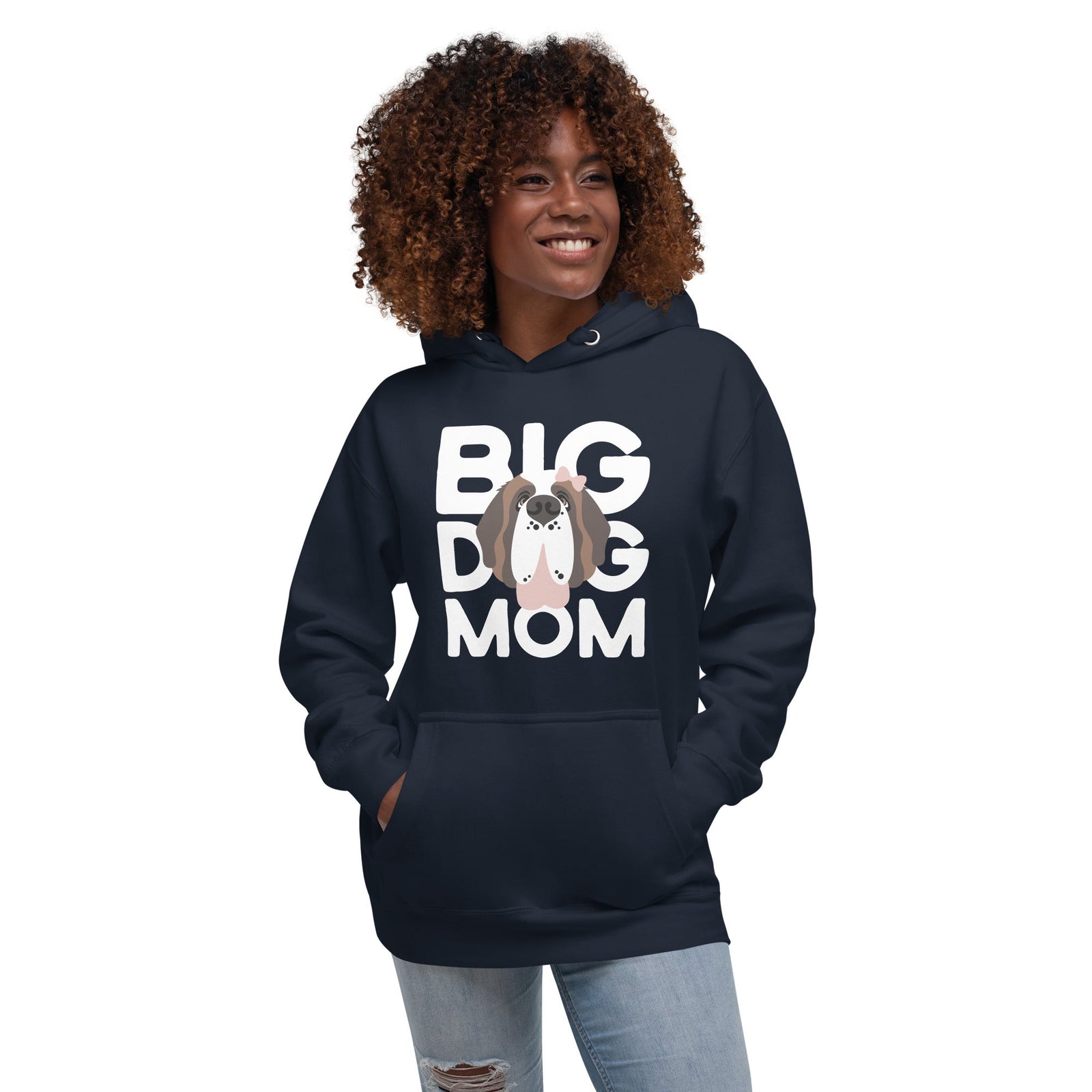 Female Big Dog Mom Saint Bernard Hoodie - Lucy + Norman