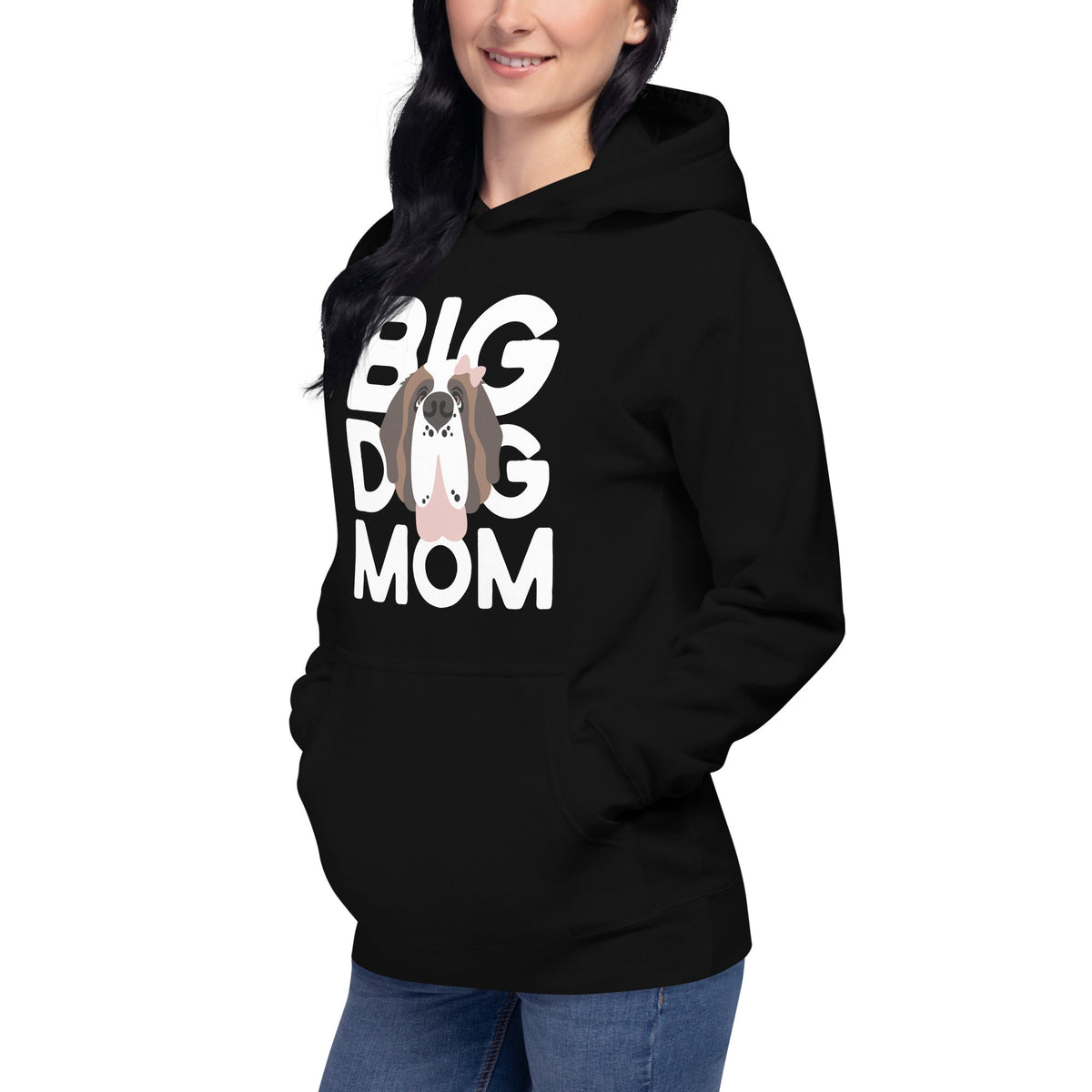 Female Big Dog Mom Saint Bernard Hoodie - Lucy + Norman