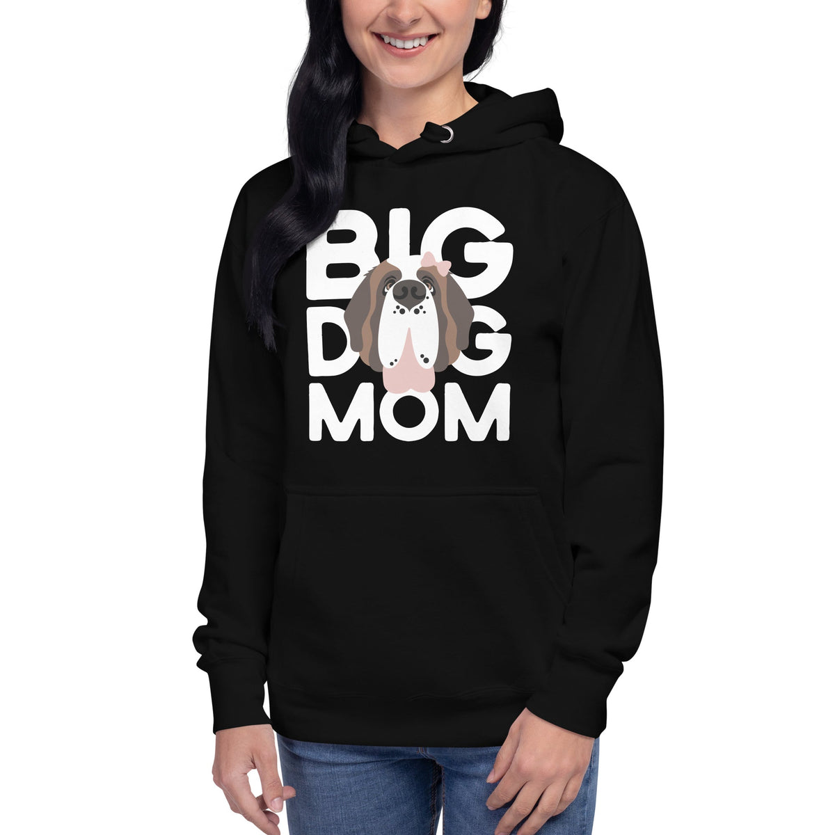 Female Big Dog Mom Saint Bernard Hoodie - Lucy + Norman