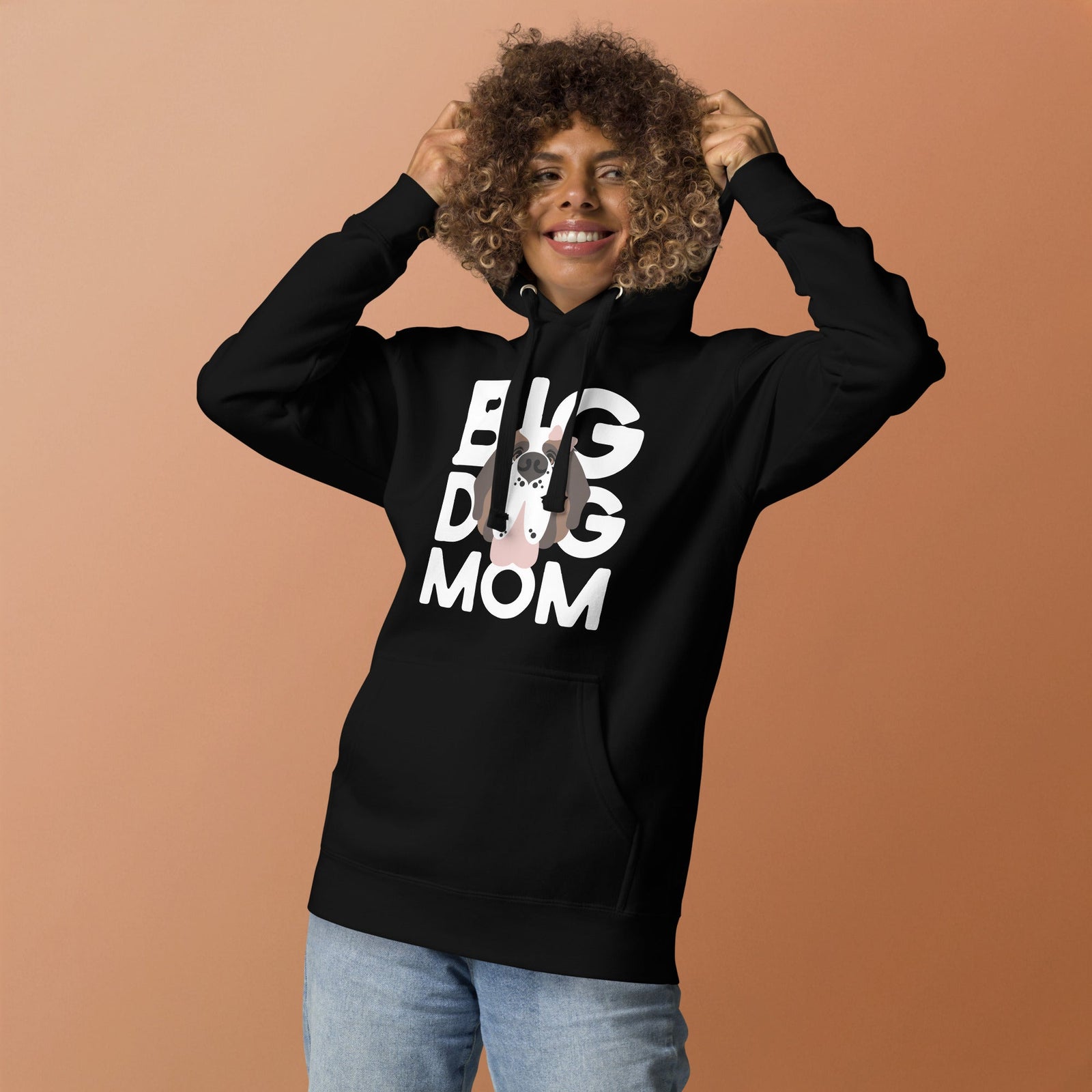 Female Big Dog Mom Saint Bernard Hoodie - Lucy + Norman