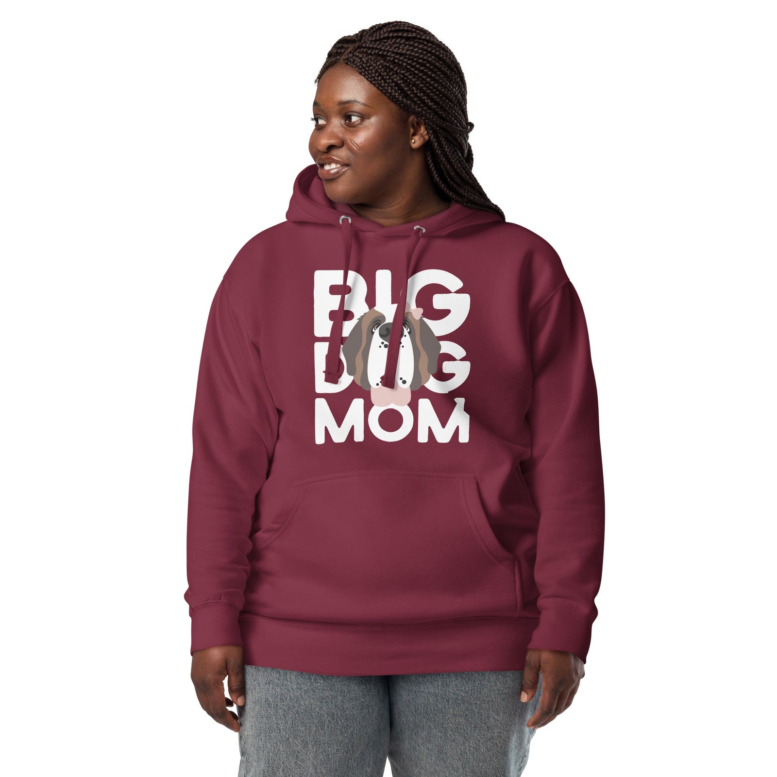 Female Big Dog Mom Saint Bernard Hoodie - Lucy + Norman