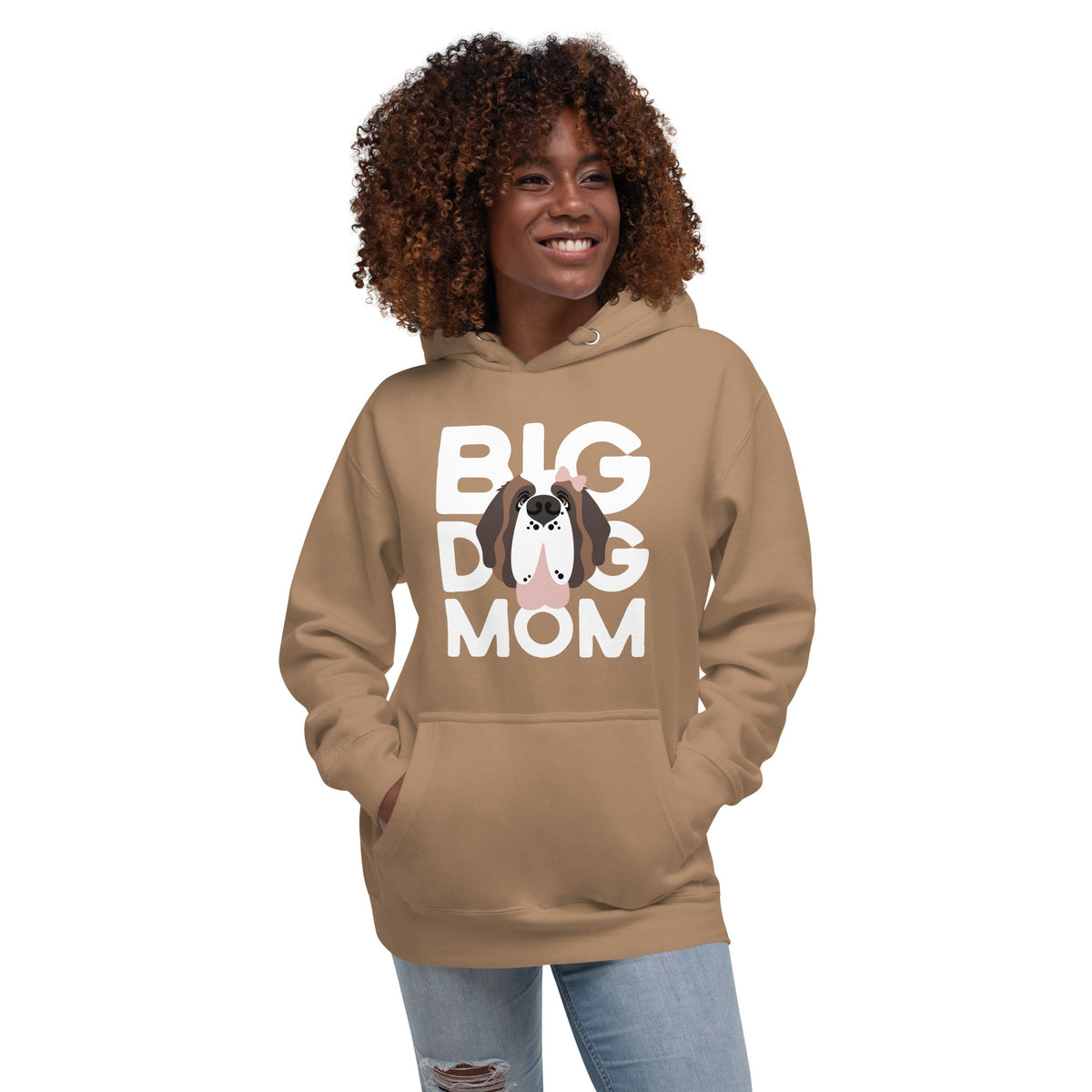 Female Big Dog Mom Saint Bernard Hoodie - Lucy + Norman