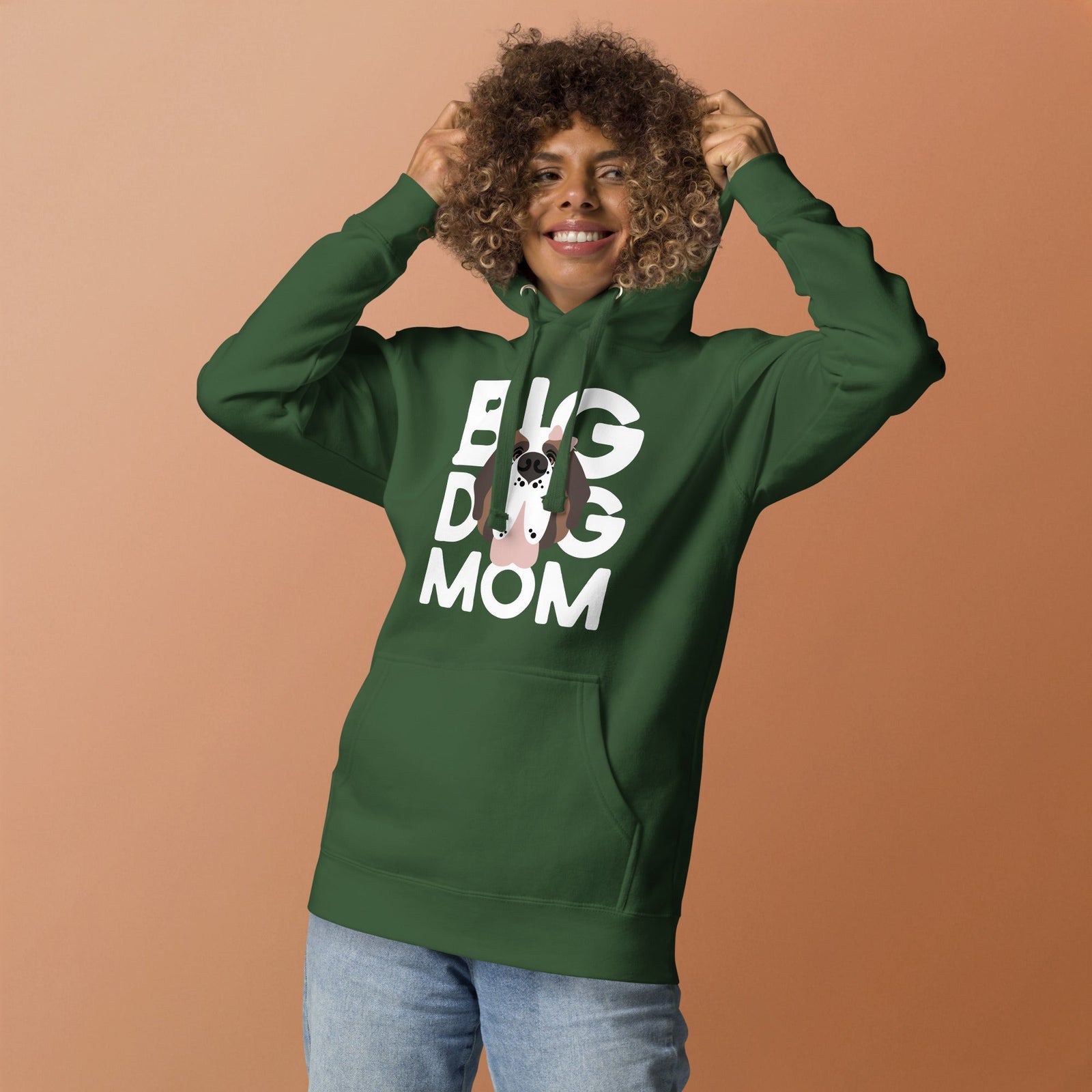 Female Big Dog Mom Saint Bernard Hoodie - Lucy + Norman