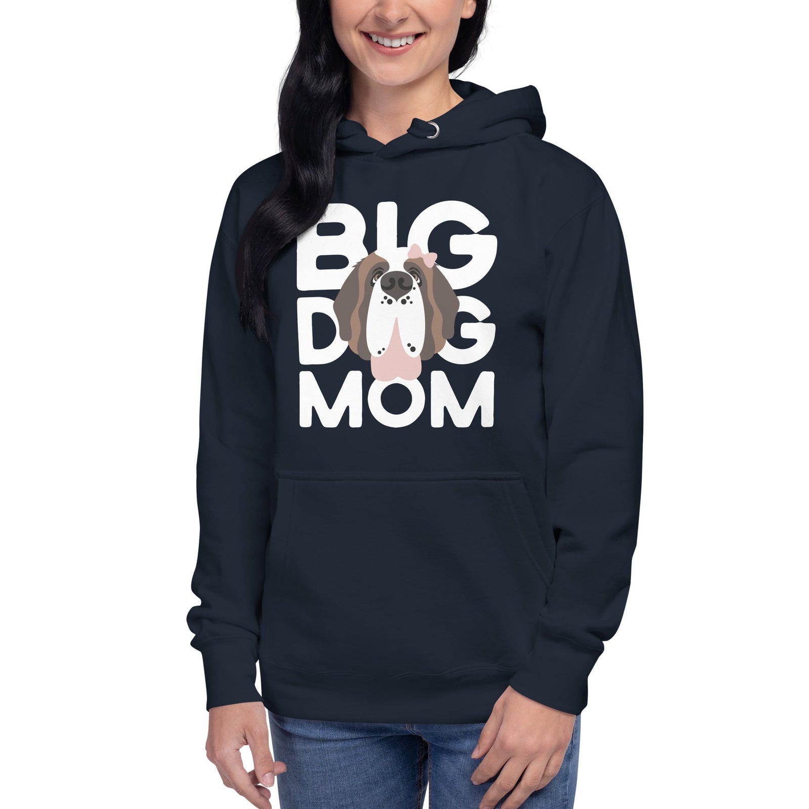 Female Big Dog Mom Saint Bernard Hoodie - Lucy + Norman