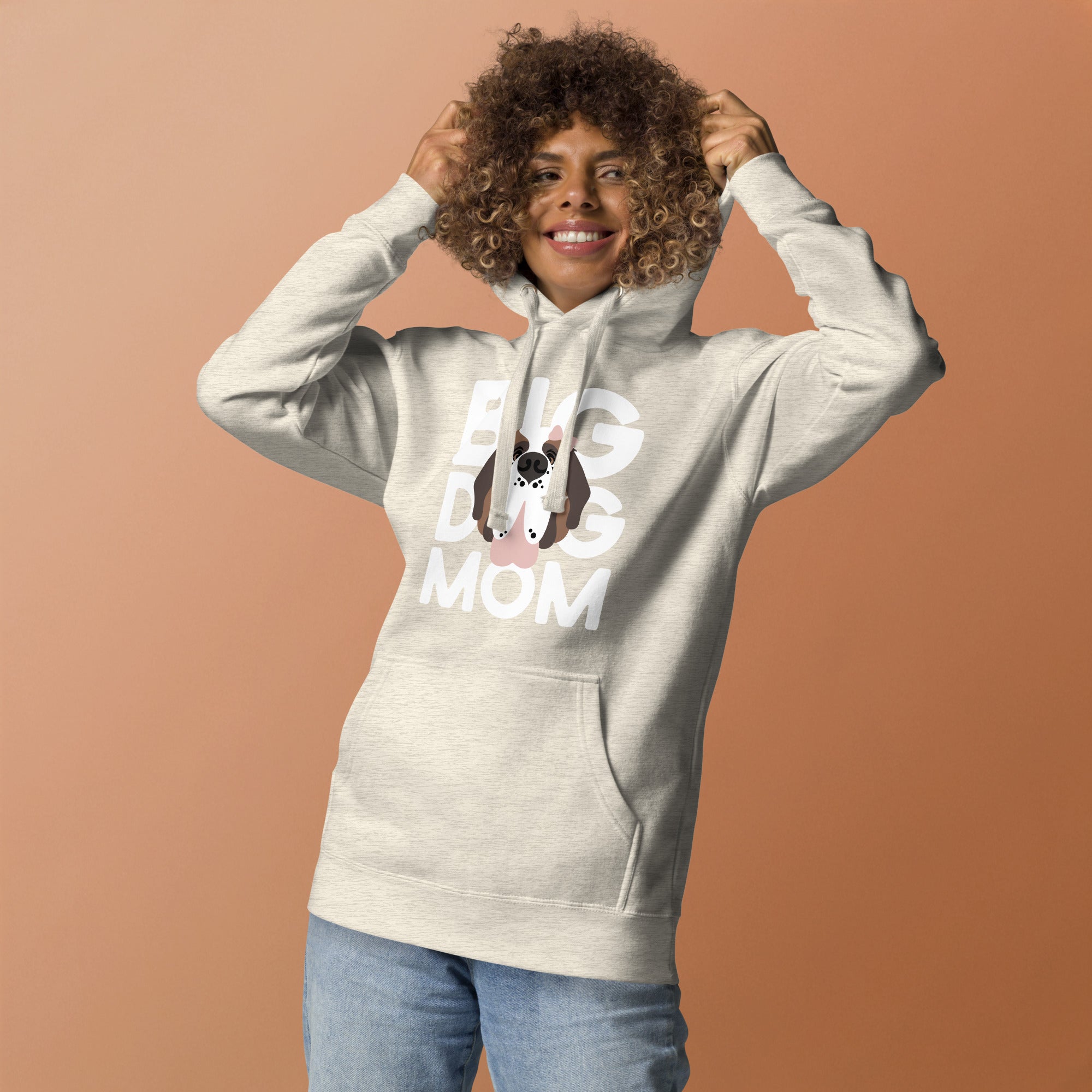 Female Big Dog Mom Saint Bernard Hoodie - Lucy + Norman