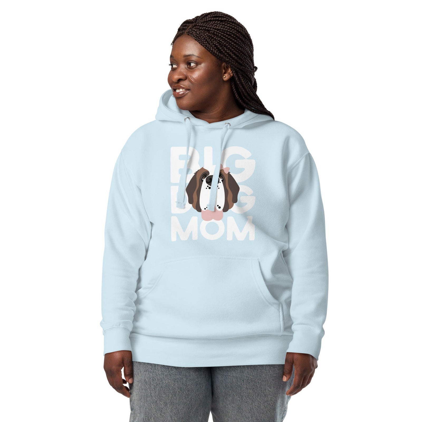 Female Big Dog Mom Saint Bernard Hoodie - Lucy + Norman