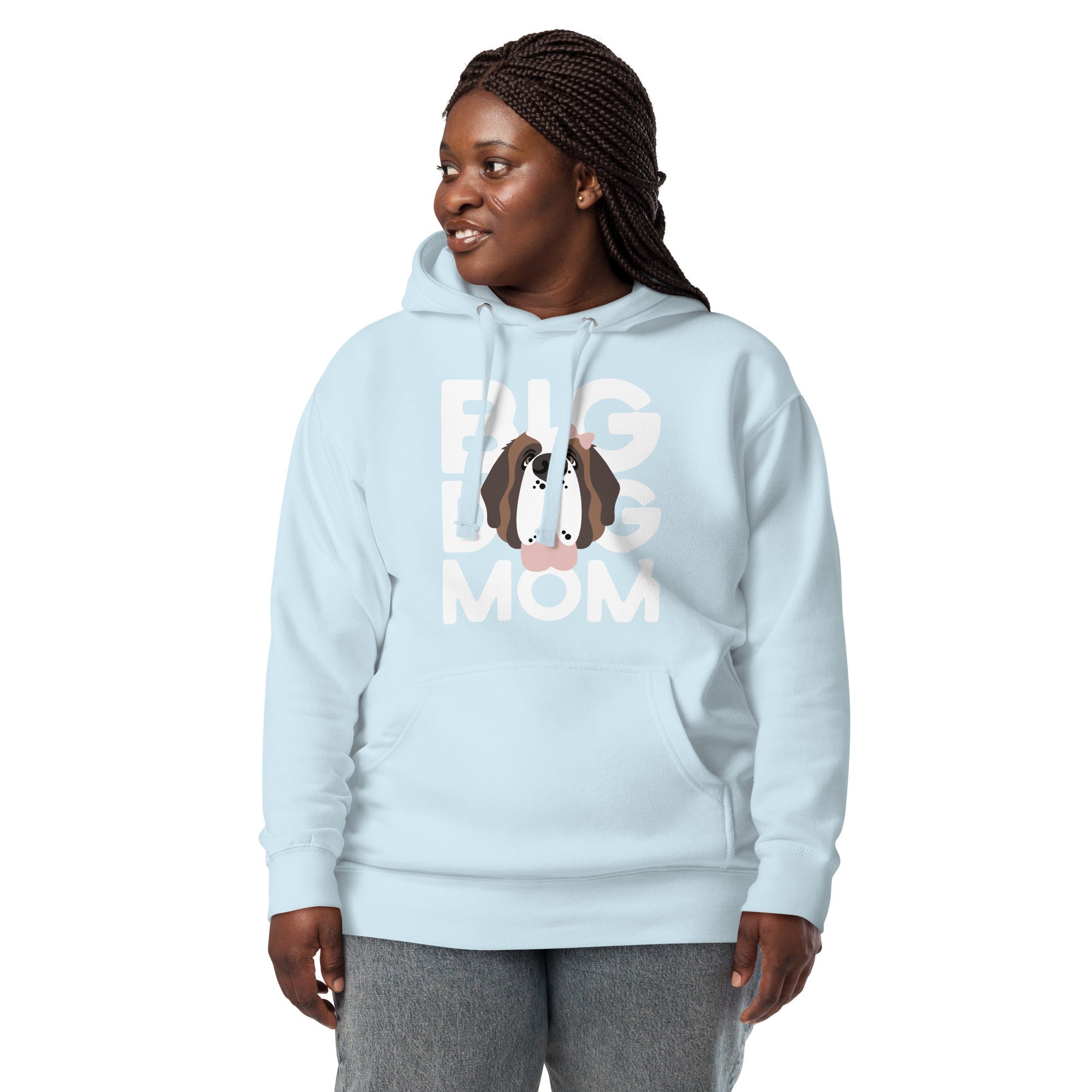Female Big Dog Mom Saint Bernard Hoodie - Lucy + Norman