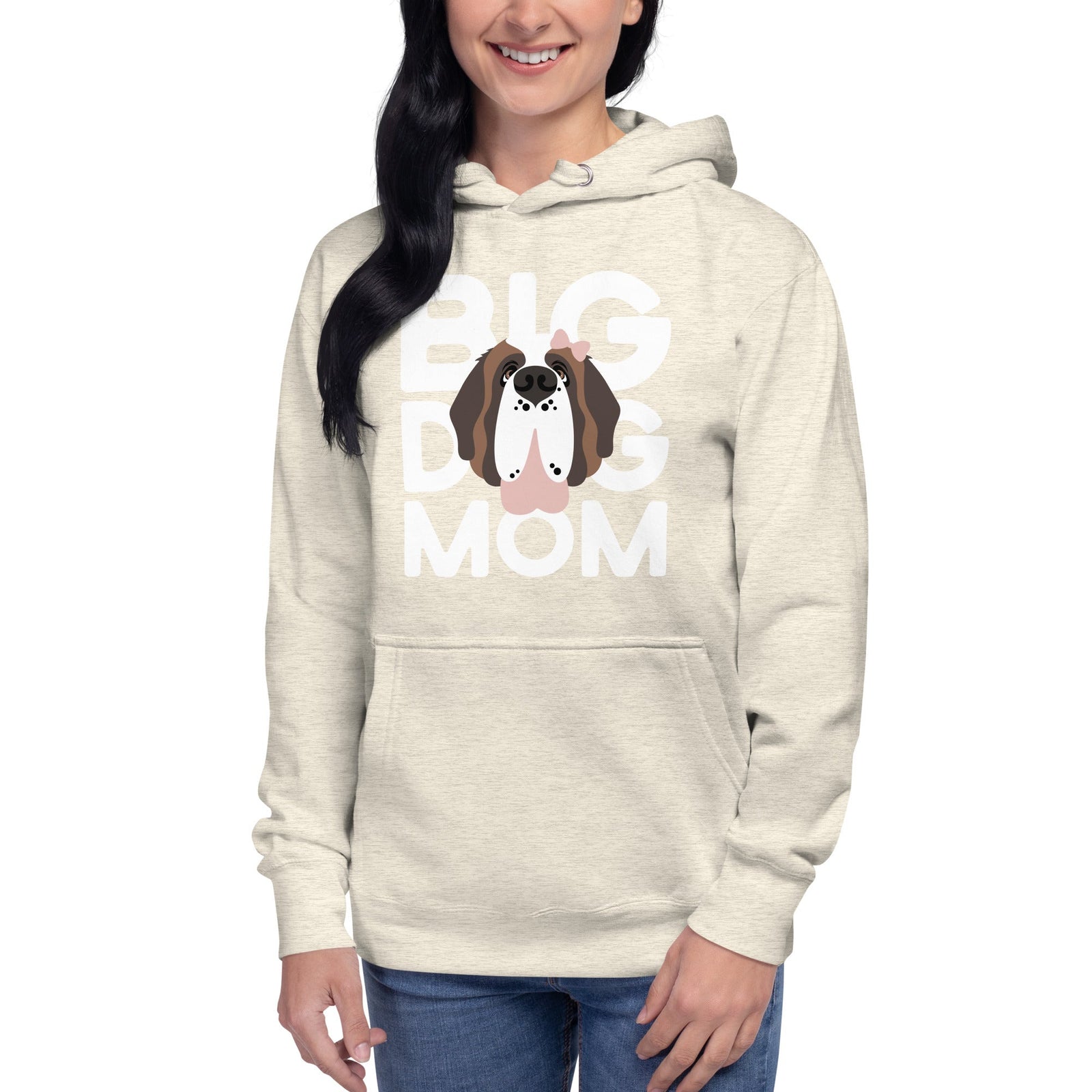 Female Big Dog Mom Saint Bernard Hoodie - Lucy + Norman
