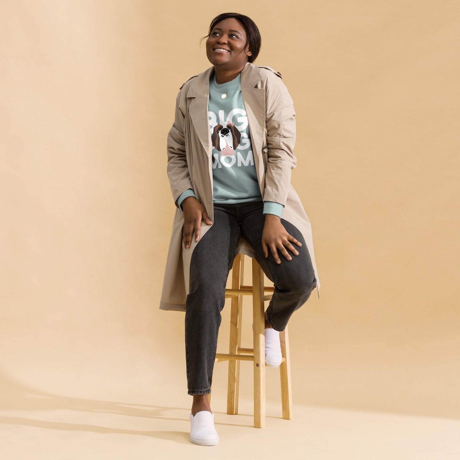 Female Big Dog Mom Saint Bernard Sweatshirt - Lucy + Norman