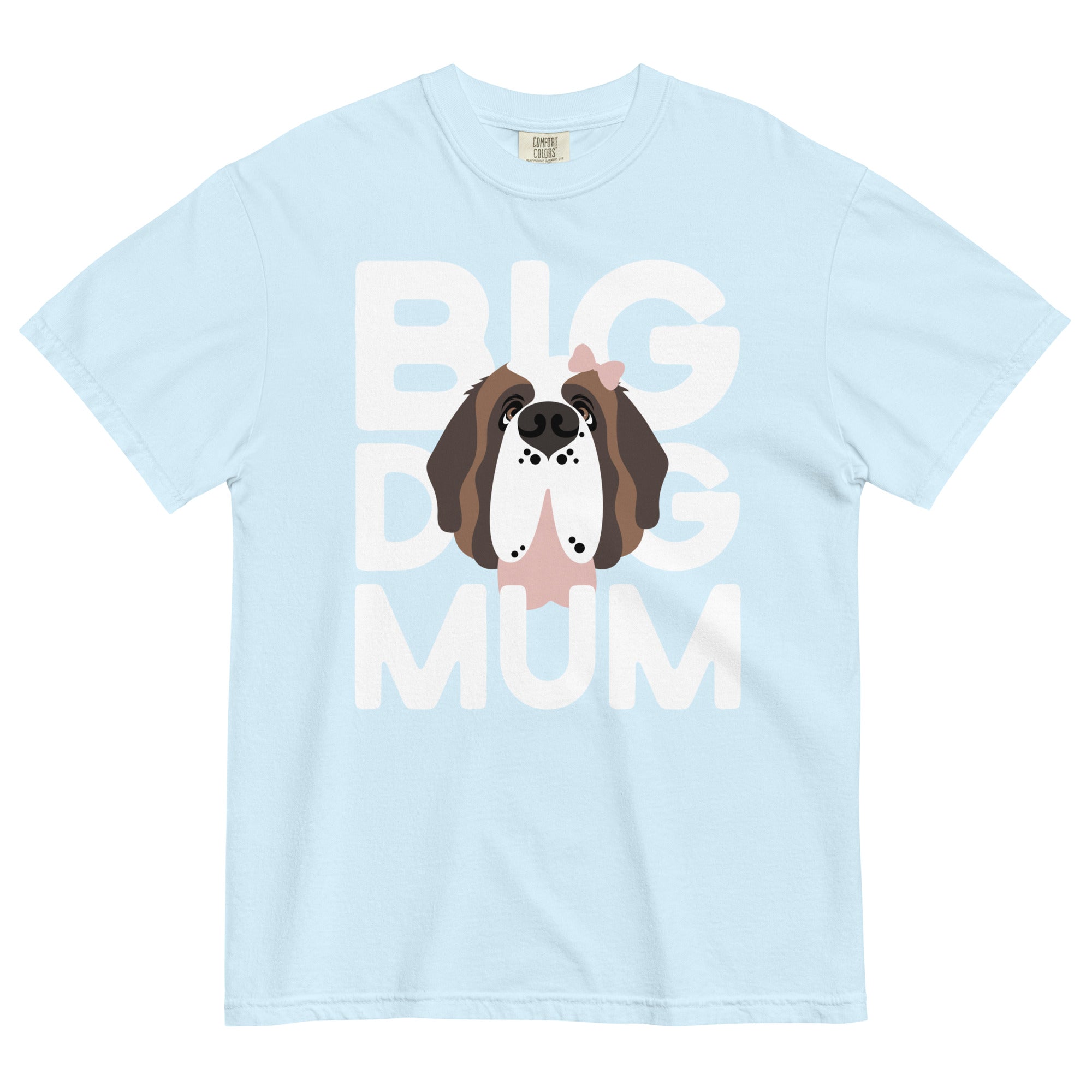 Female Big Dog Mum Comfort Colors Light Tones T-Shirt - Lucy + Norman