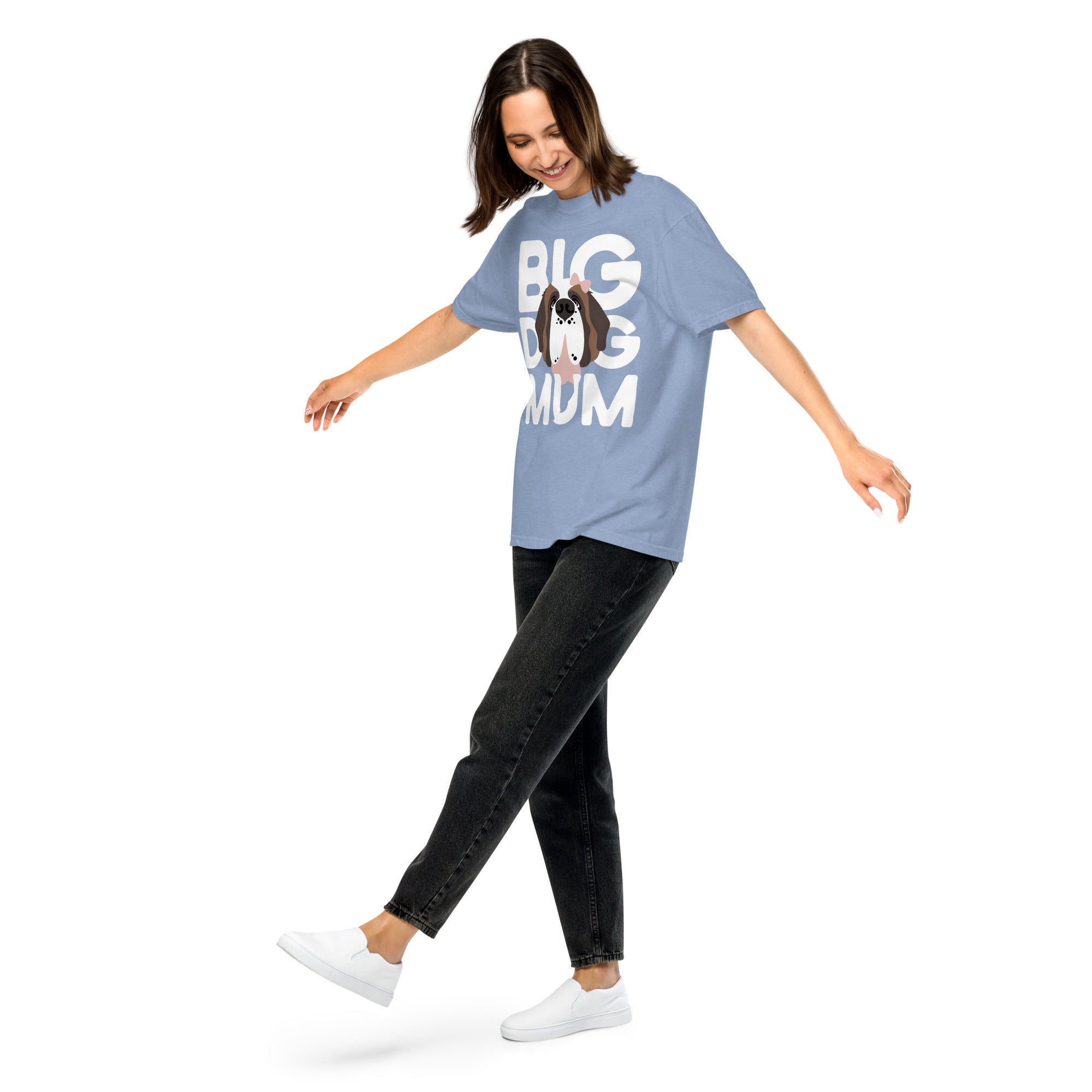 Female Big Dog Mum Comfort Colors Light Tones T-Shirt - Lucy + Norman