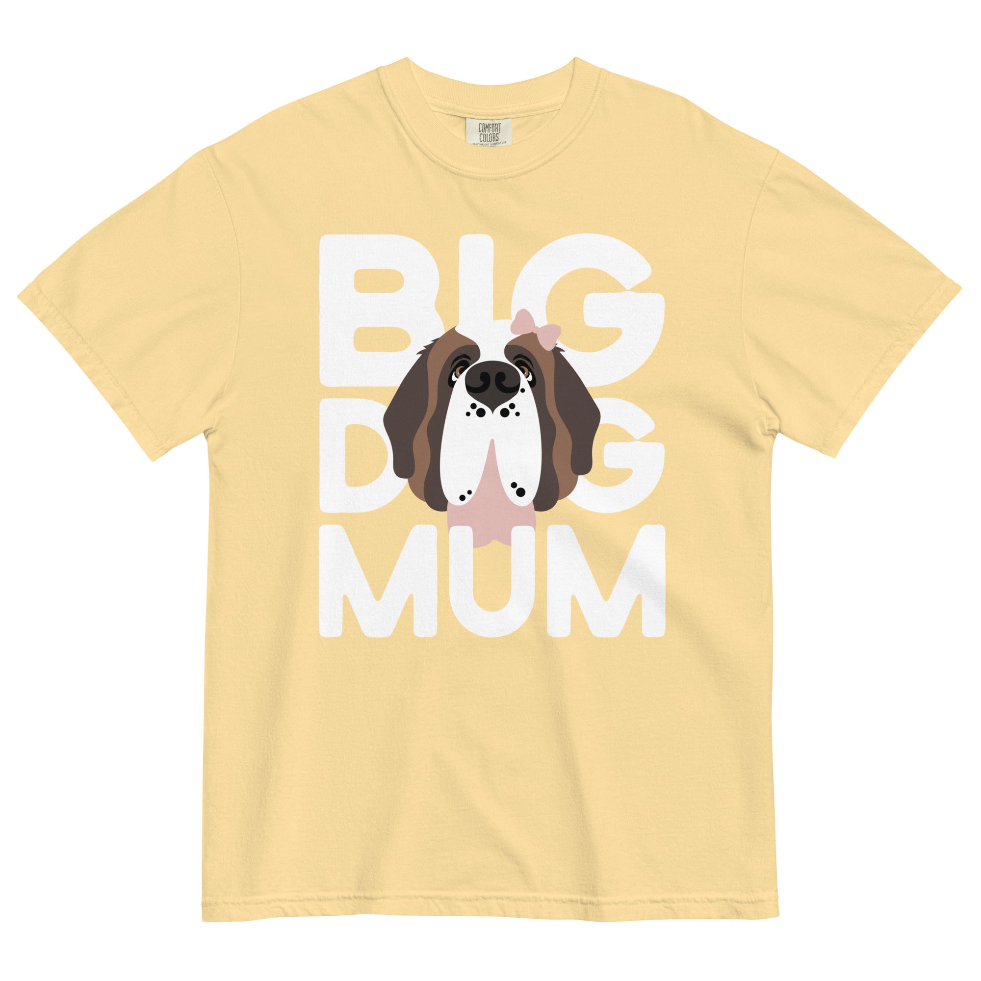 Female Big Dog Mum Comfort Colors Light Tones T-Shirt - Lucy + Norman