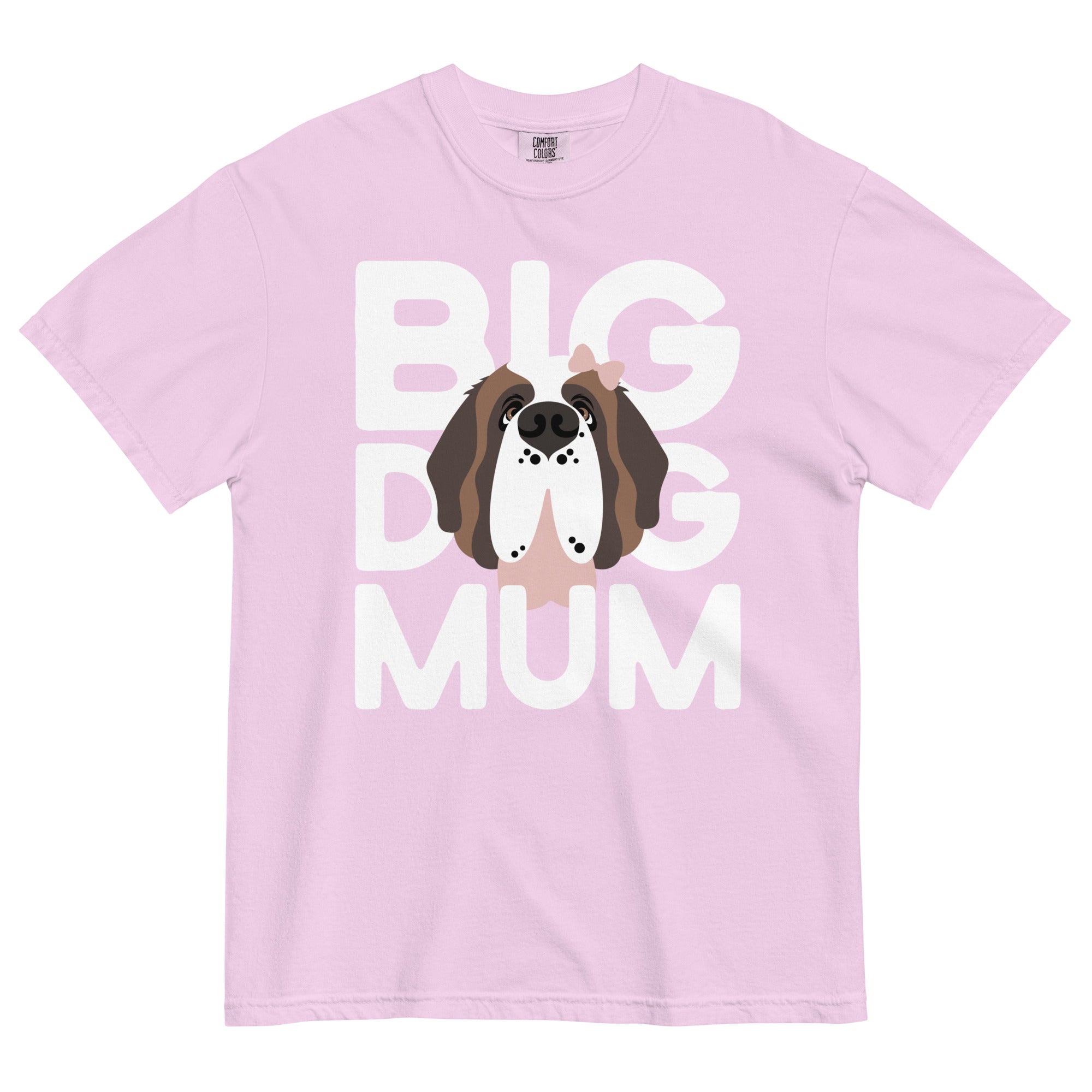 Female Big Dog Mum Comfort Colors Light Tones T-Shirt - Lucy + Norman