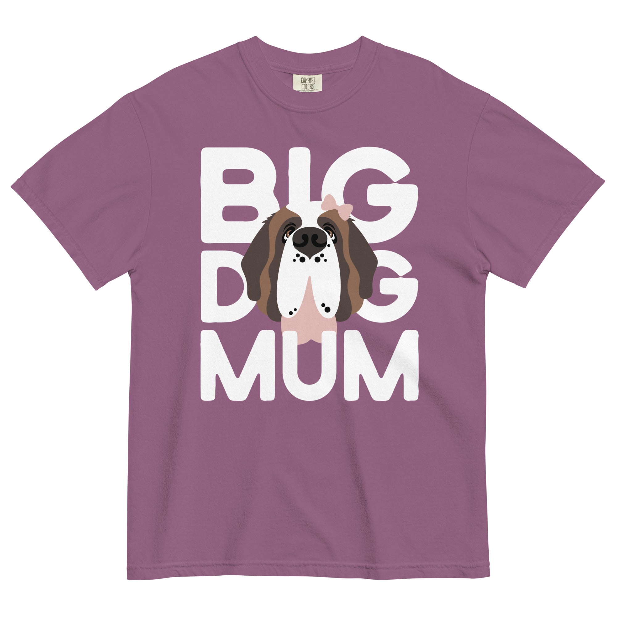 Female Big Dog Mum Comfort Colors Light Tones T-Shirt - Lucy + Norman