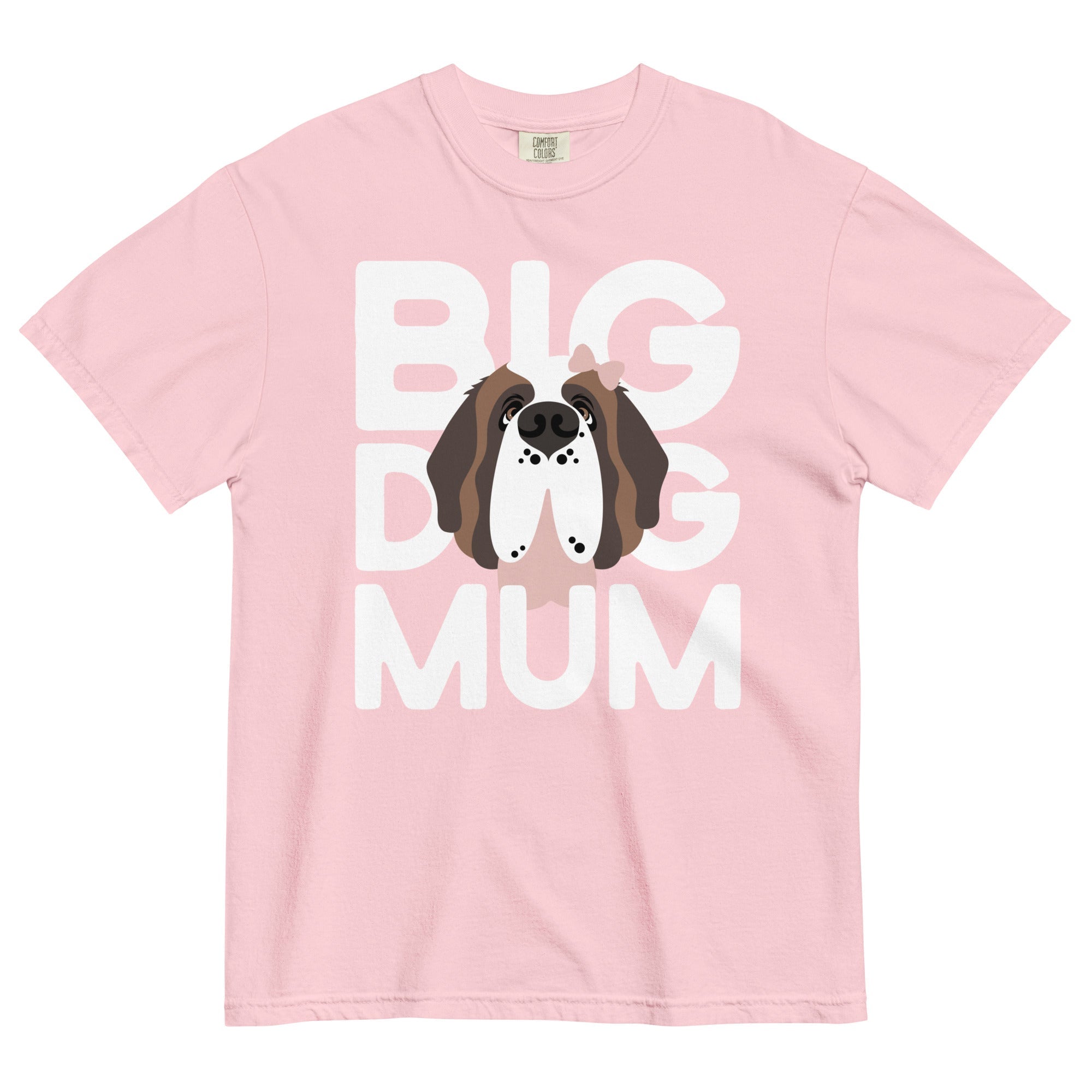 Female Big Dog Mum Comfort Colors Light Tones T-Shirt - Lucy + Norman
