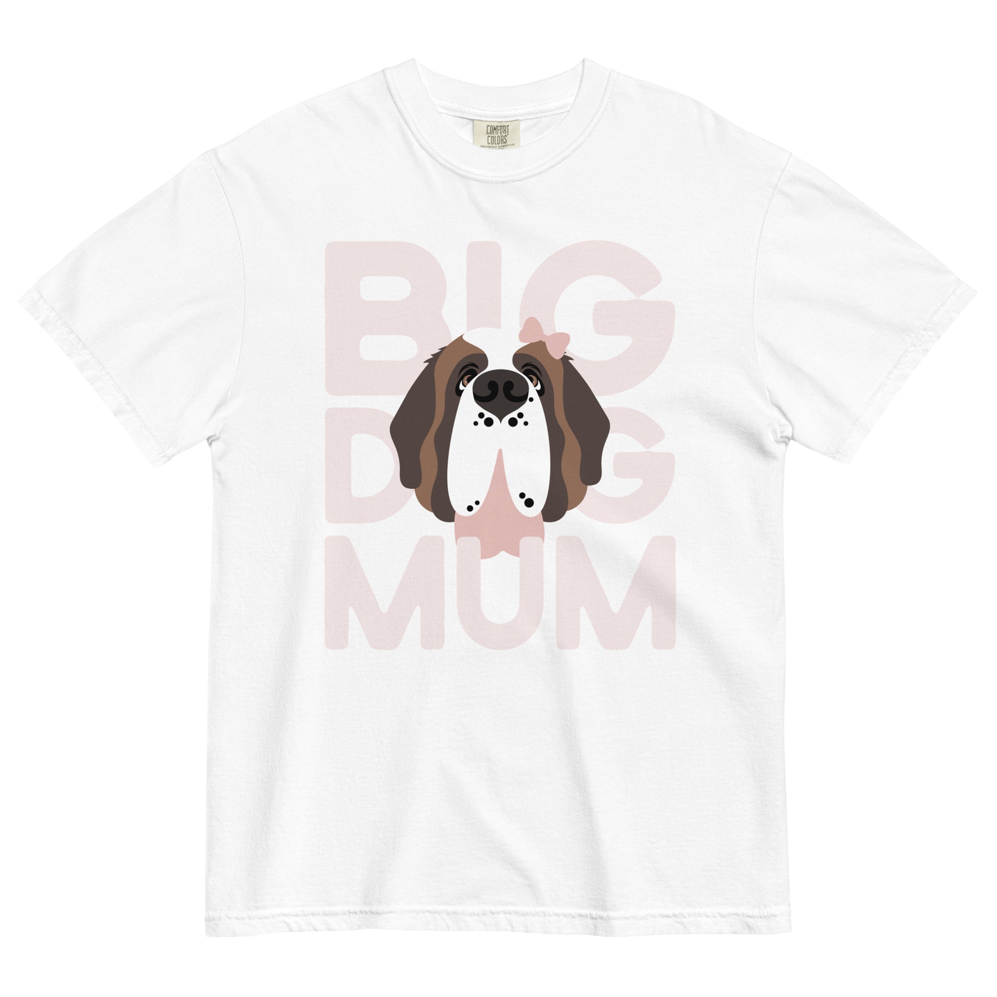 Female Big Dog Mum Comfort Colors Light Tones T-Shirt - Lucy + Norman