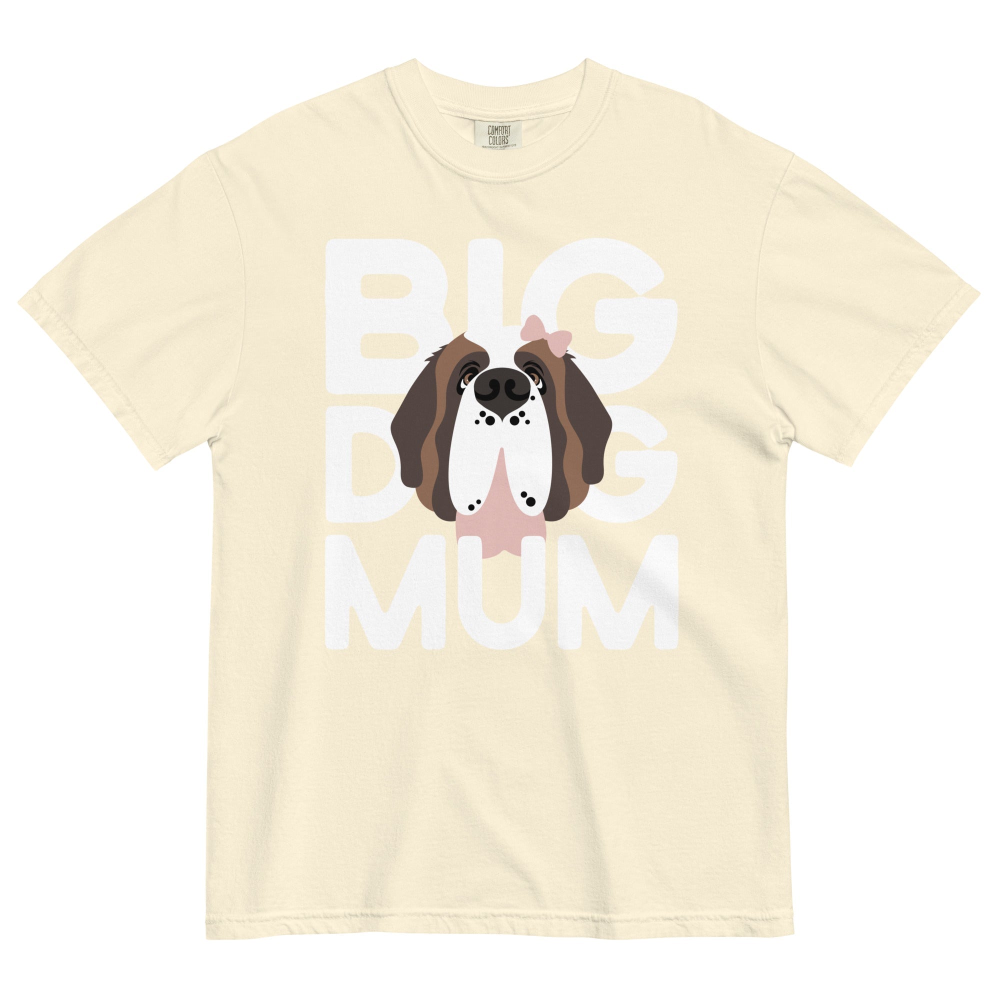 Female Big Dog Mum Comfort Colors Light Tones T-Shirt - Lucy + Norman