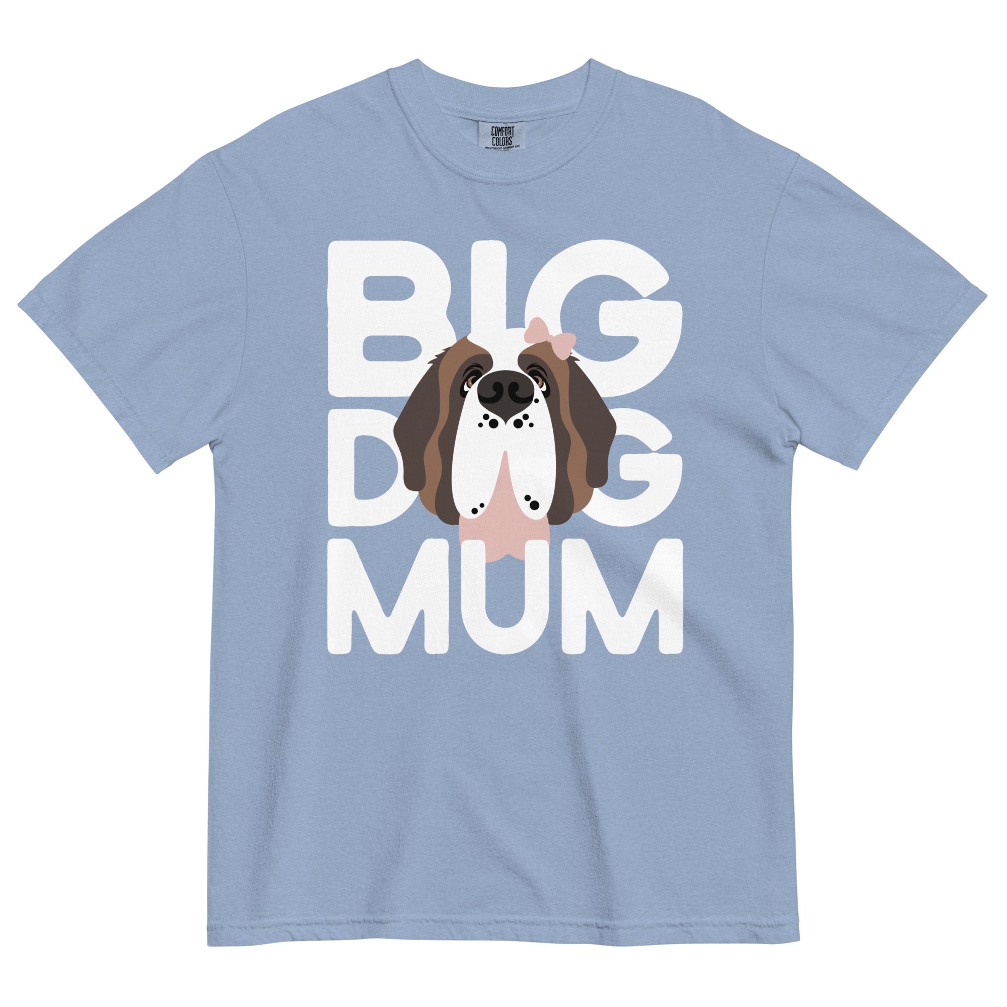 Female Big Dog Mum Comfort Colors Light Tones T-Shirt - Lucy + Norman