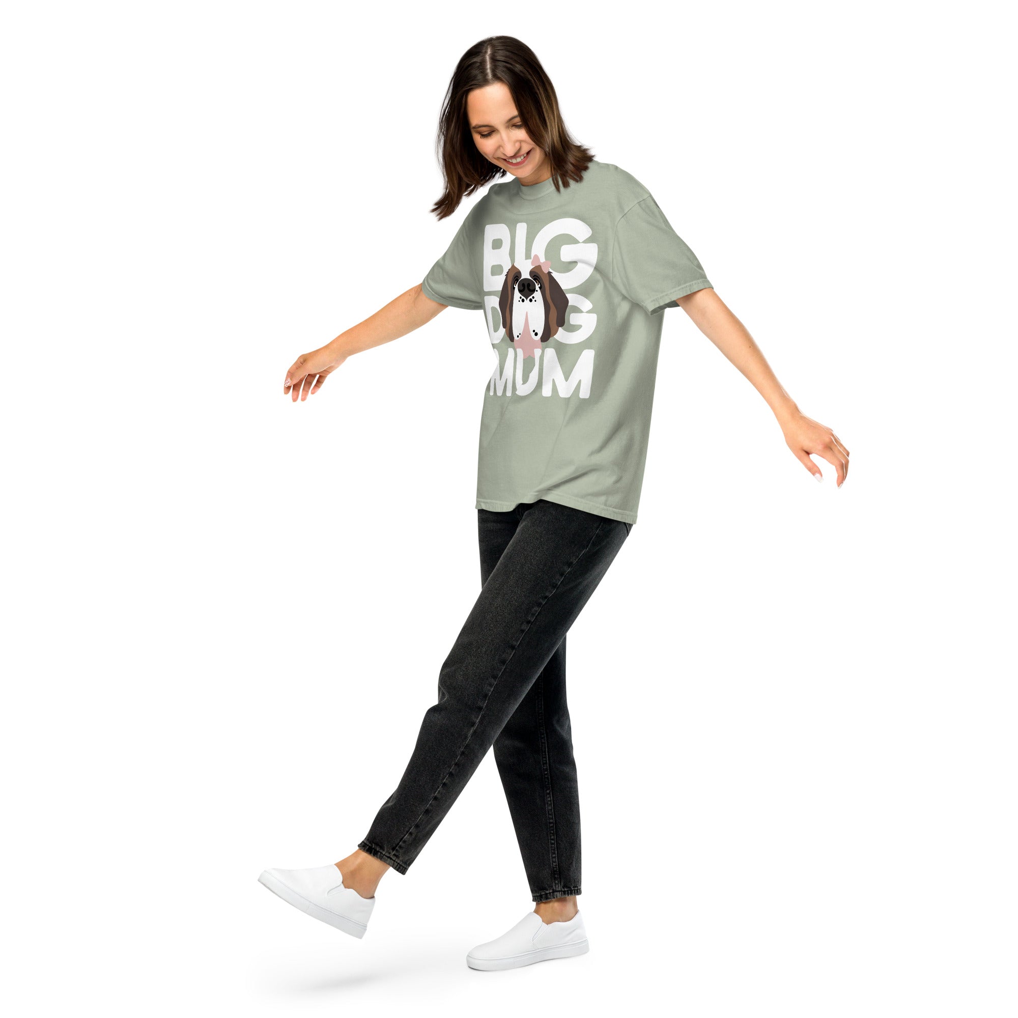 Female Big Dog Mum Comfort Colors Light Tones T-Shirt - Lucy + Norman